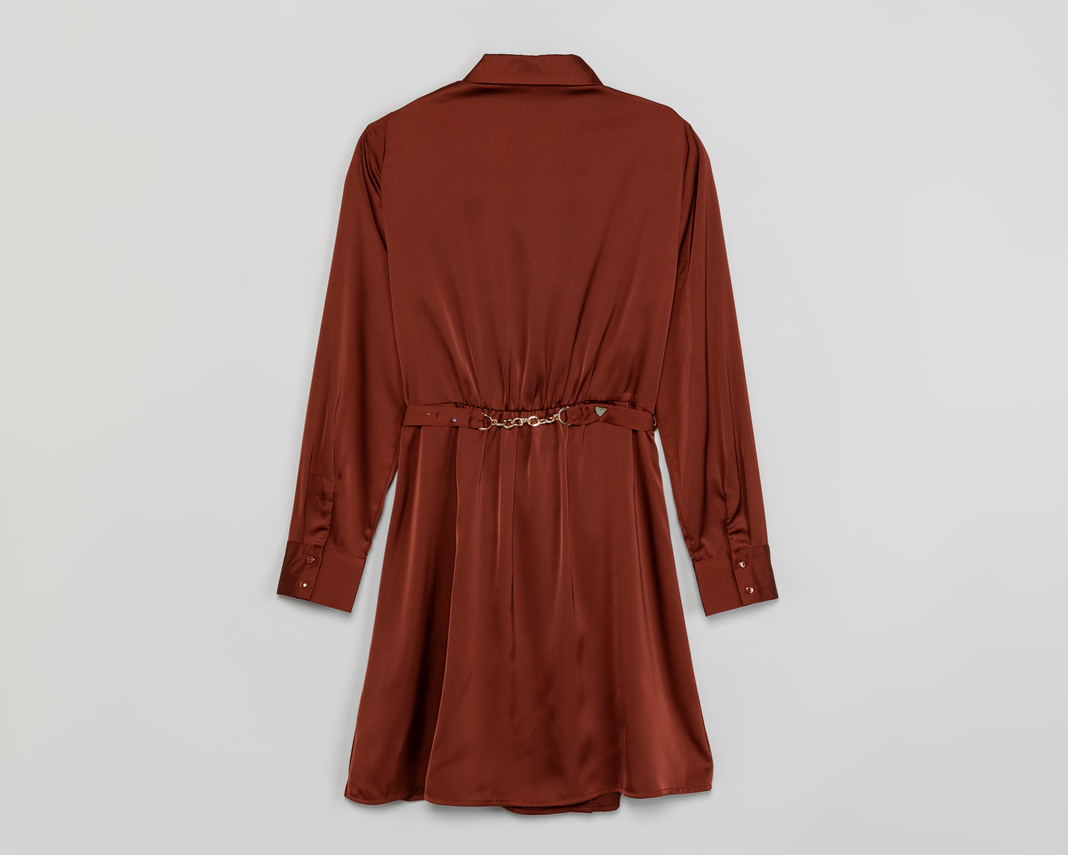 Foto 2 | Foto 2 | Vestido Casual Jennifer Lopez con Cinturón Café para Mujer