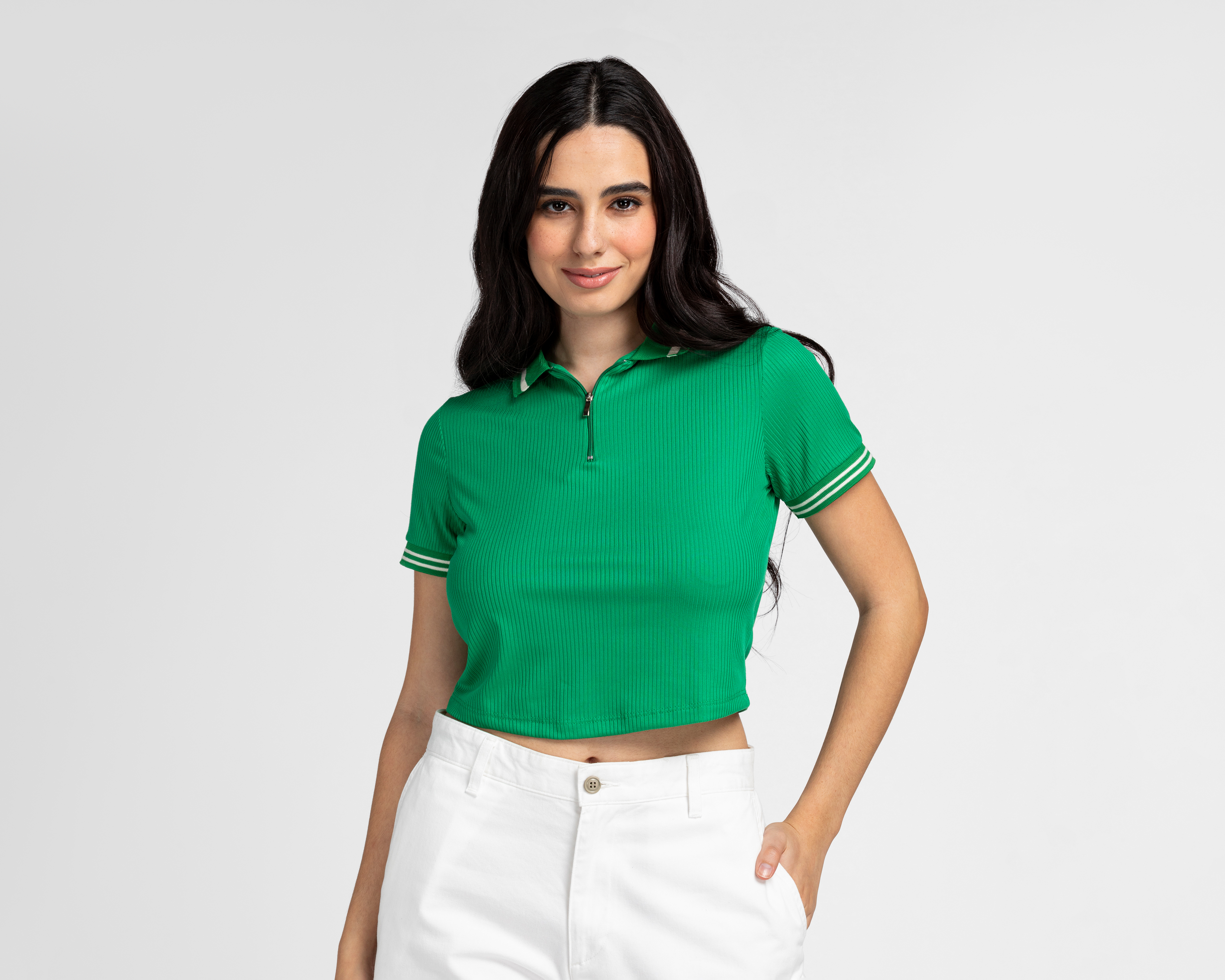 Foto 2 pulgar | Foto 1 | Playera Refill Tipo Polo para Mujer