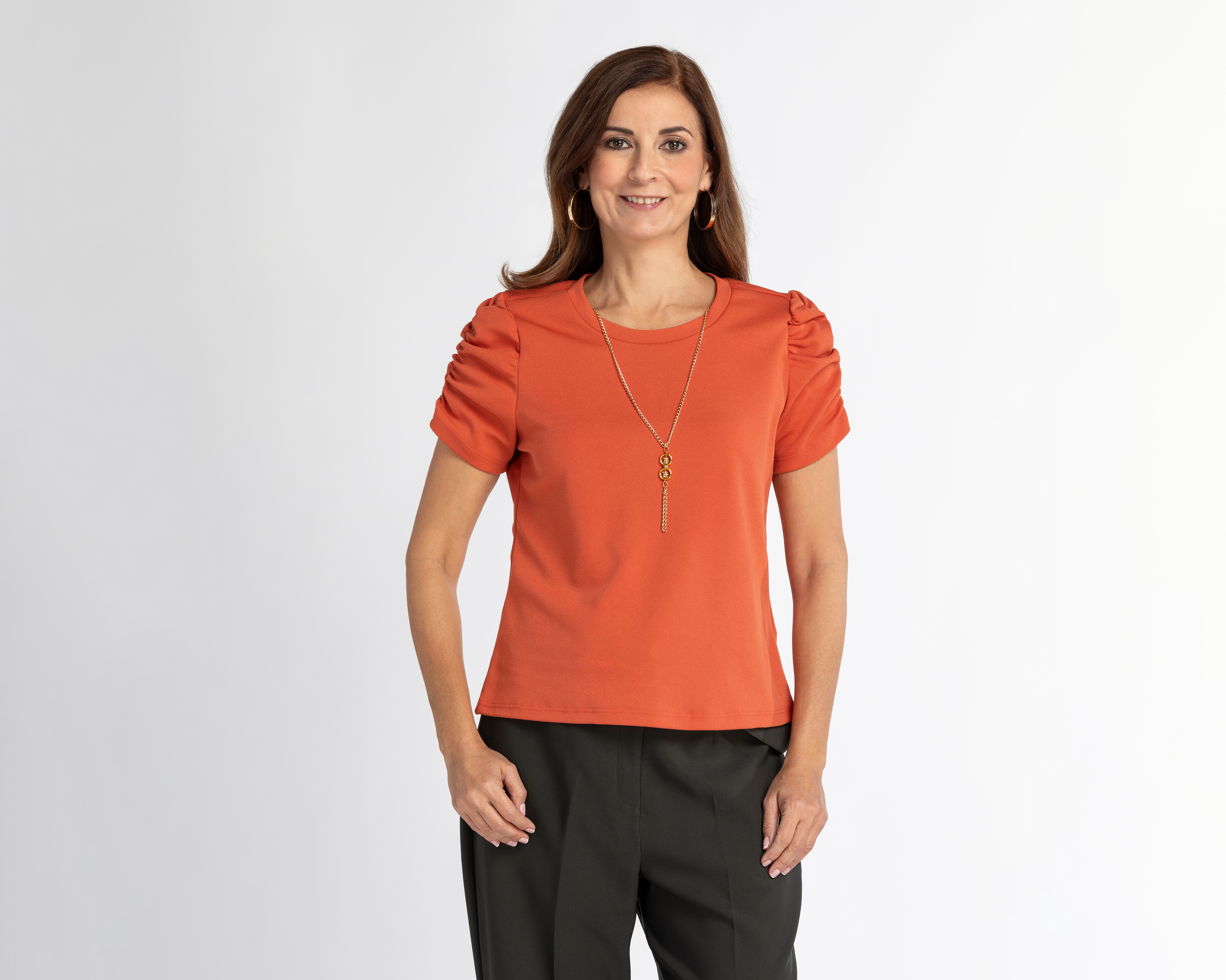 Foto 2 pulgar | Foto 1 | Blusa Sahara Manga Corta con Collar