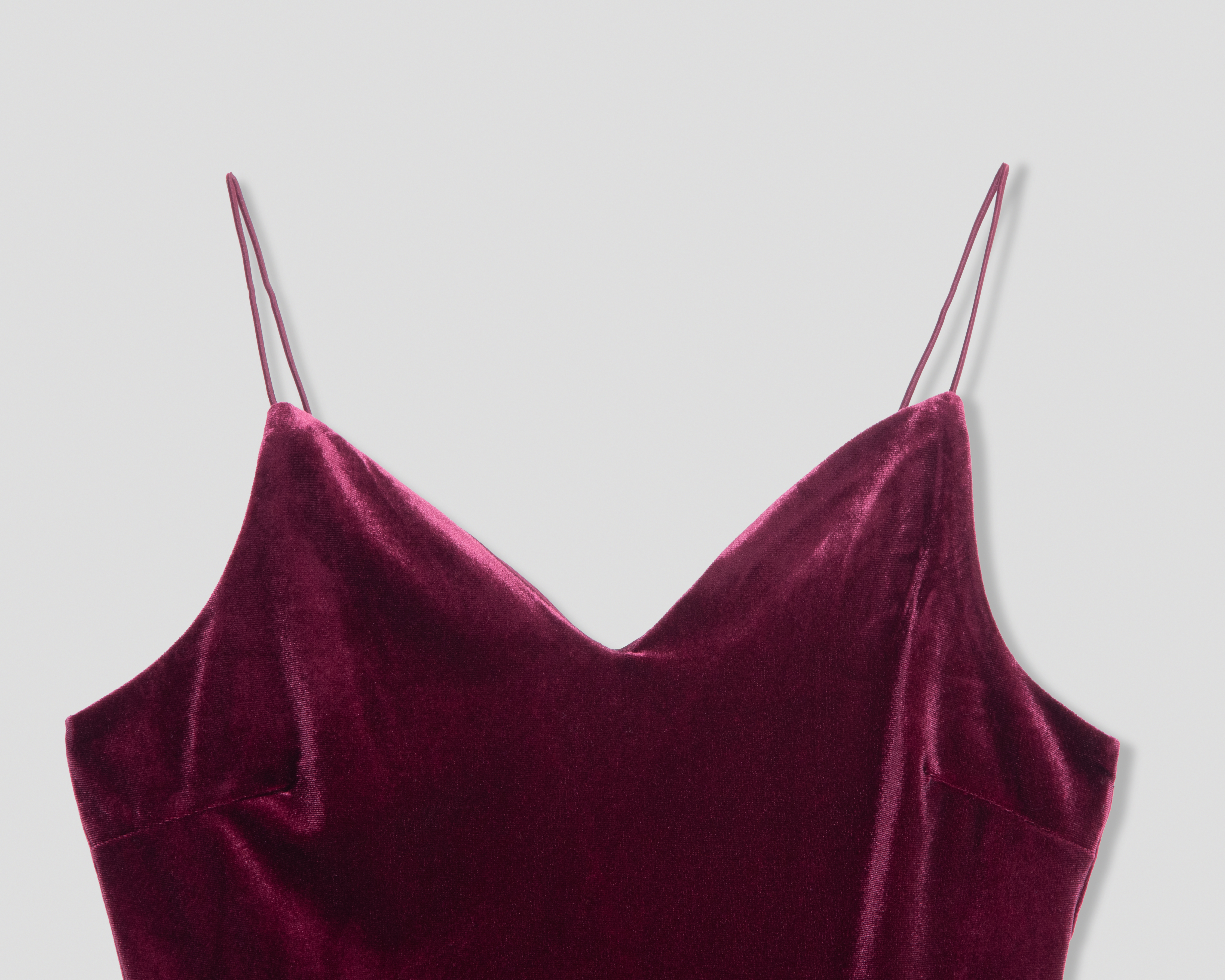 Foto 4 pulgar | Foto 3 | Vestido de Fiesta Strona Vino Aterciopelado con Tirantes Juvenil