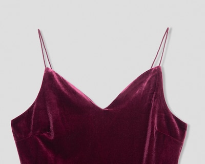 Foto 3 | Foto 3 | Vestido de Fiesta Strona Vino Aterciopelado con Tirantes Juvenil