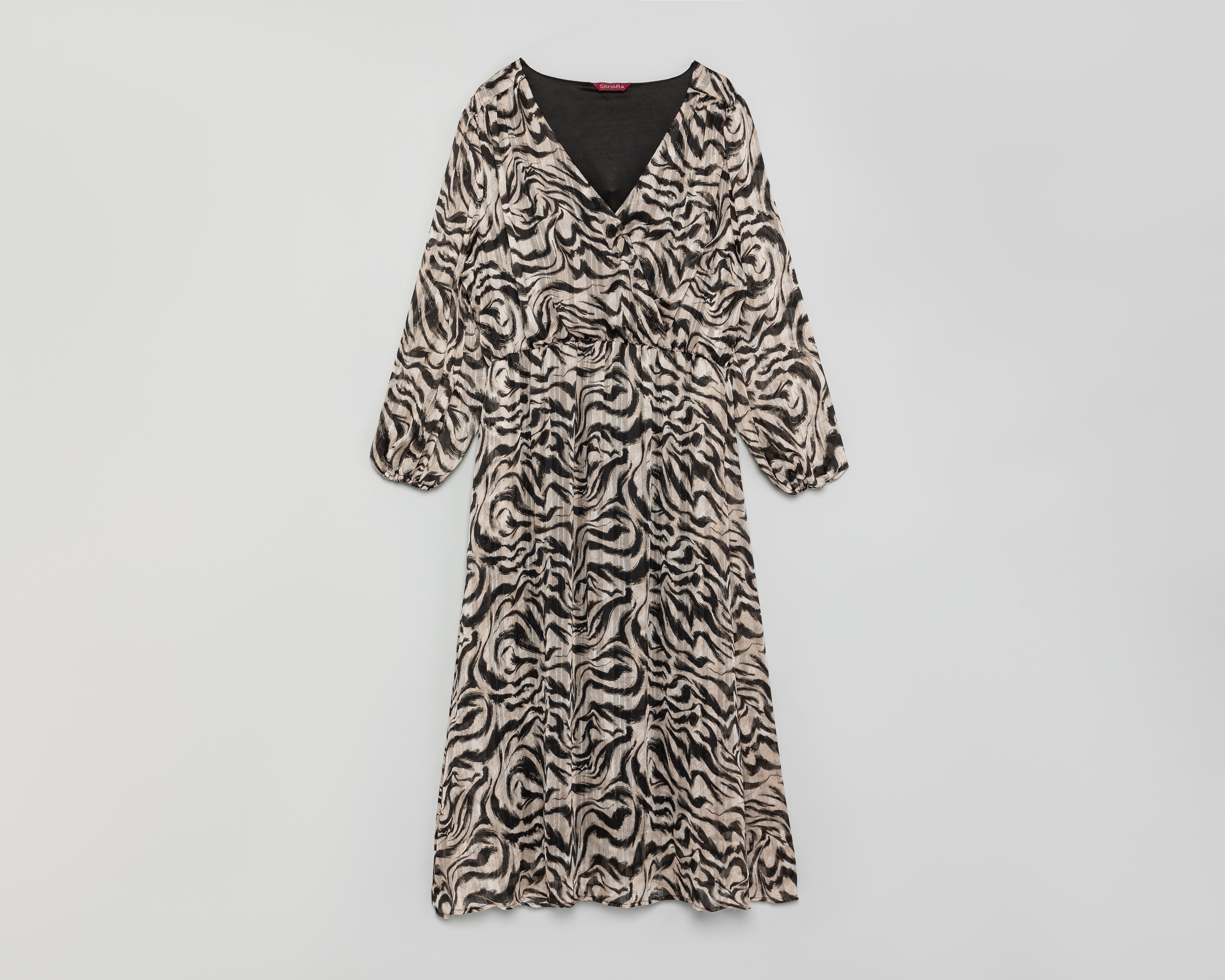 Vestido Casual Sahara Manga Larga Estampado Animal Print para Mujer