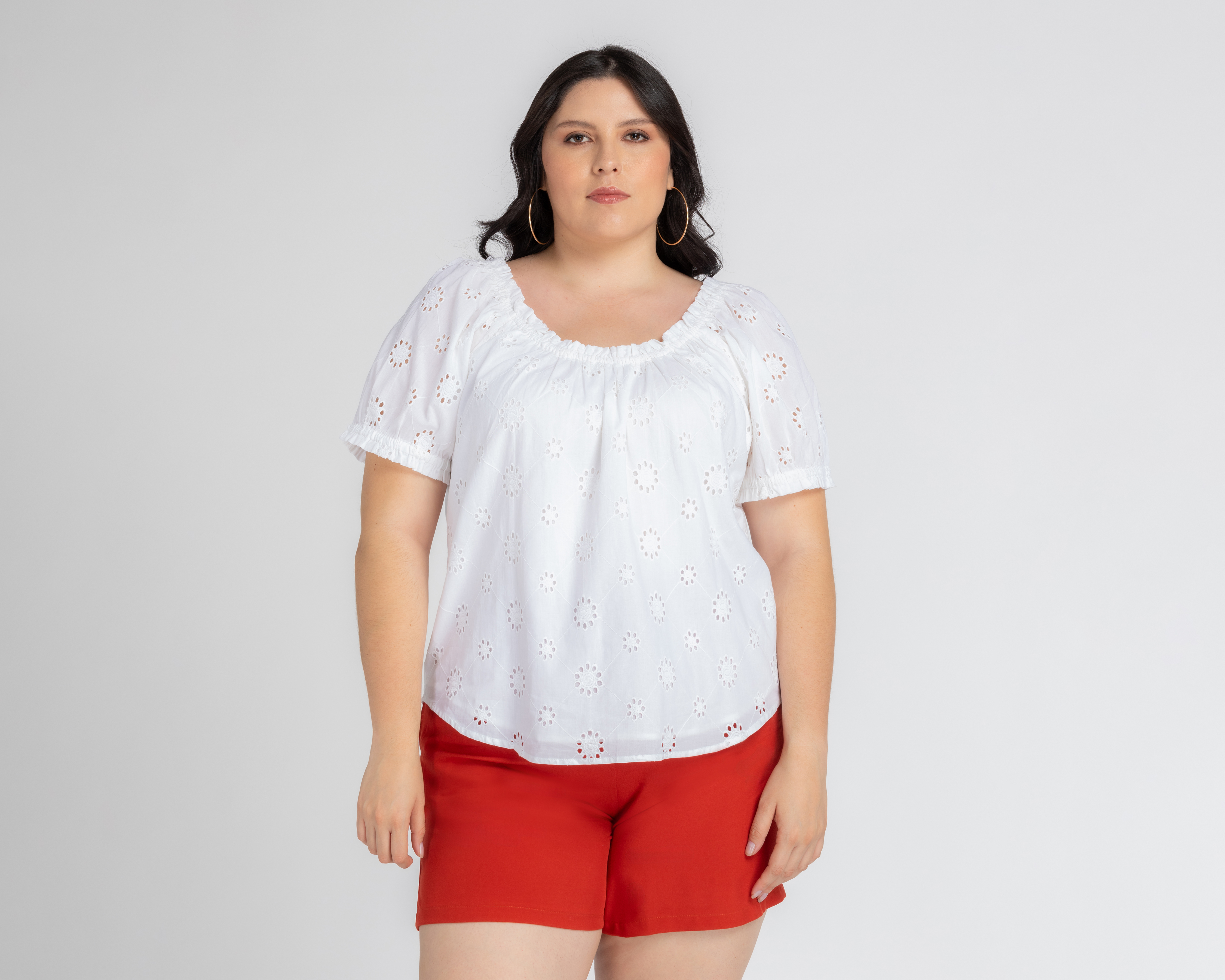 Foto 2 pulgar | Foto 1 | Blusa Lady Sun Manga Corta Blanca