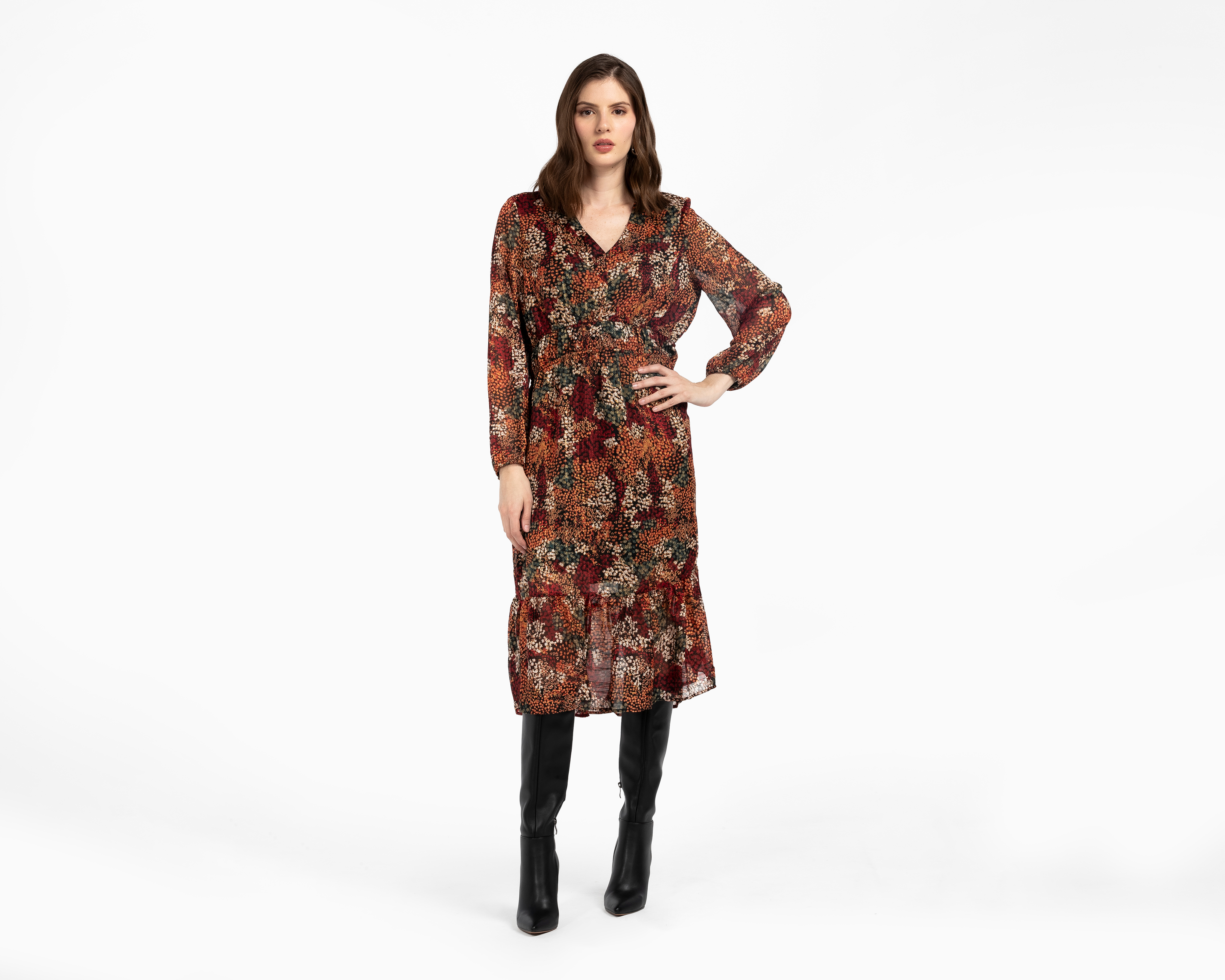 Foto 1 | Foto 1 | Vestido Casual Lady Sun Chedrón Floral Midi para Mujer