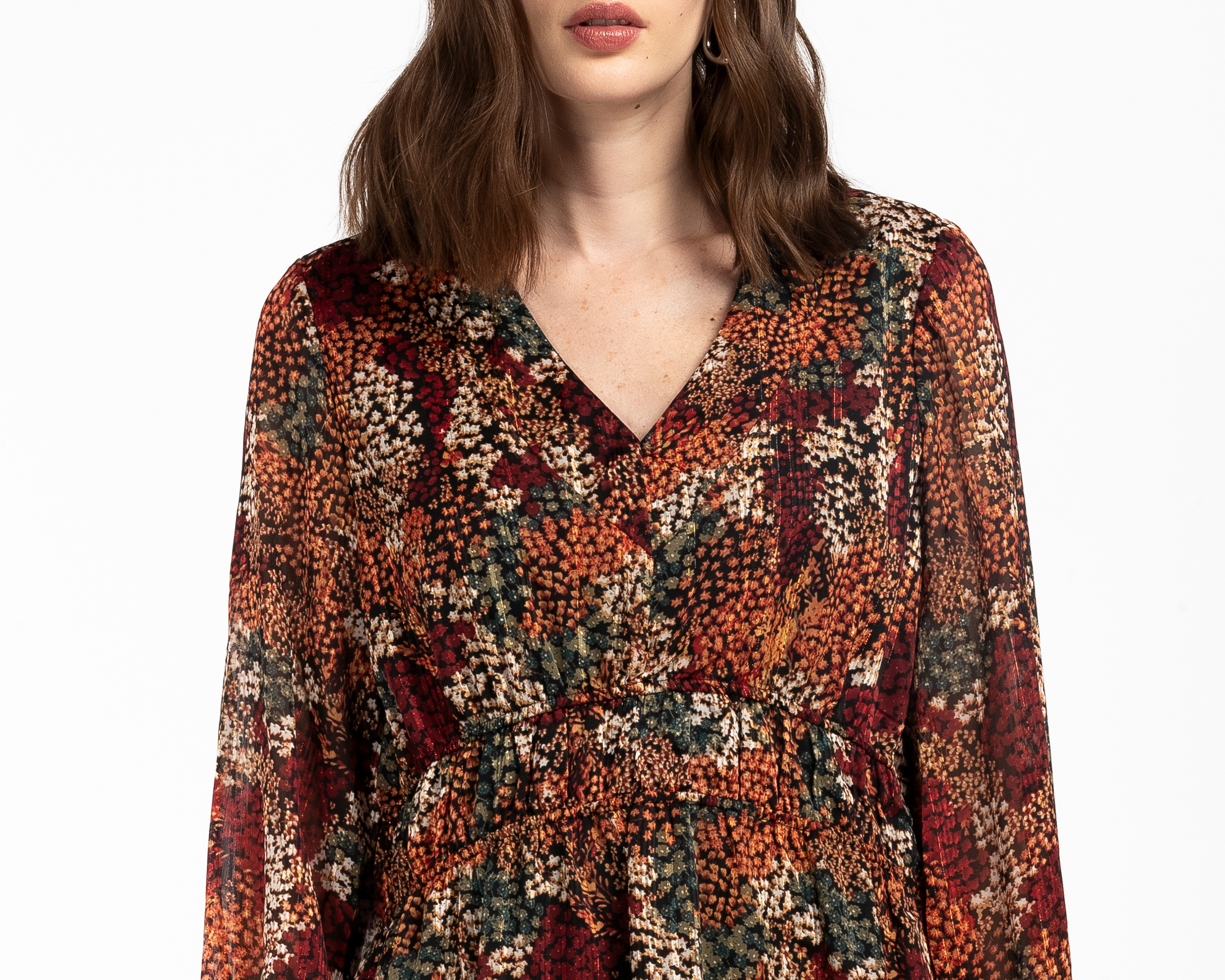 Foto 5 pulgar | Foto 4 | Vestido Casual Lady Sun Chedrón Floral Midi para Mujer