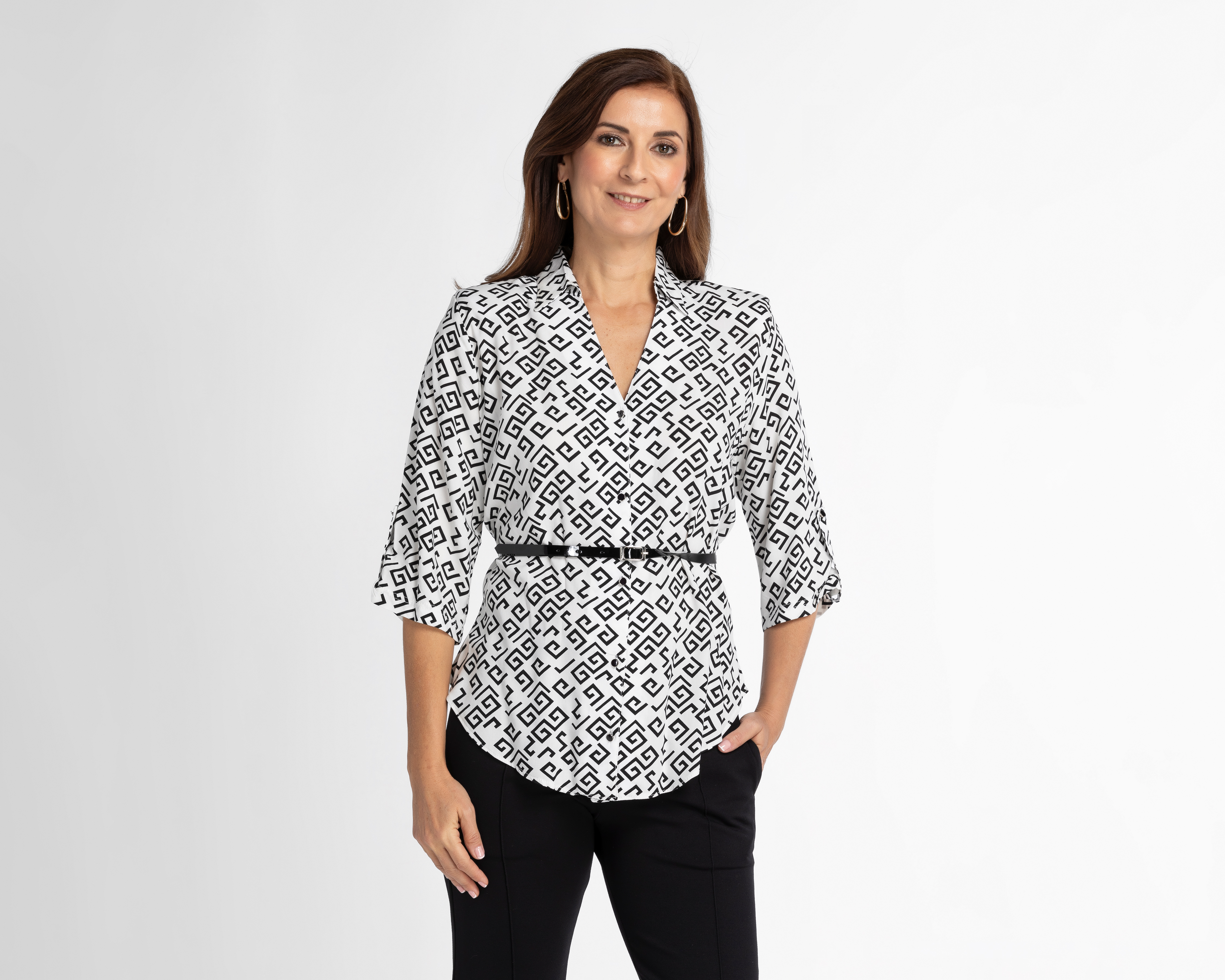 Blusa Paloma Manga 3/4 con Estampado