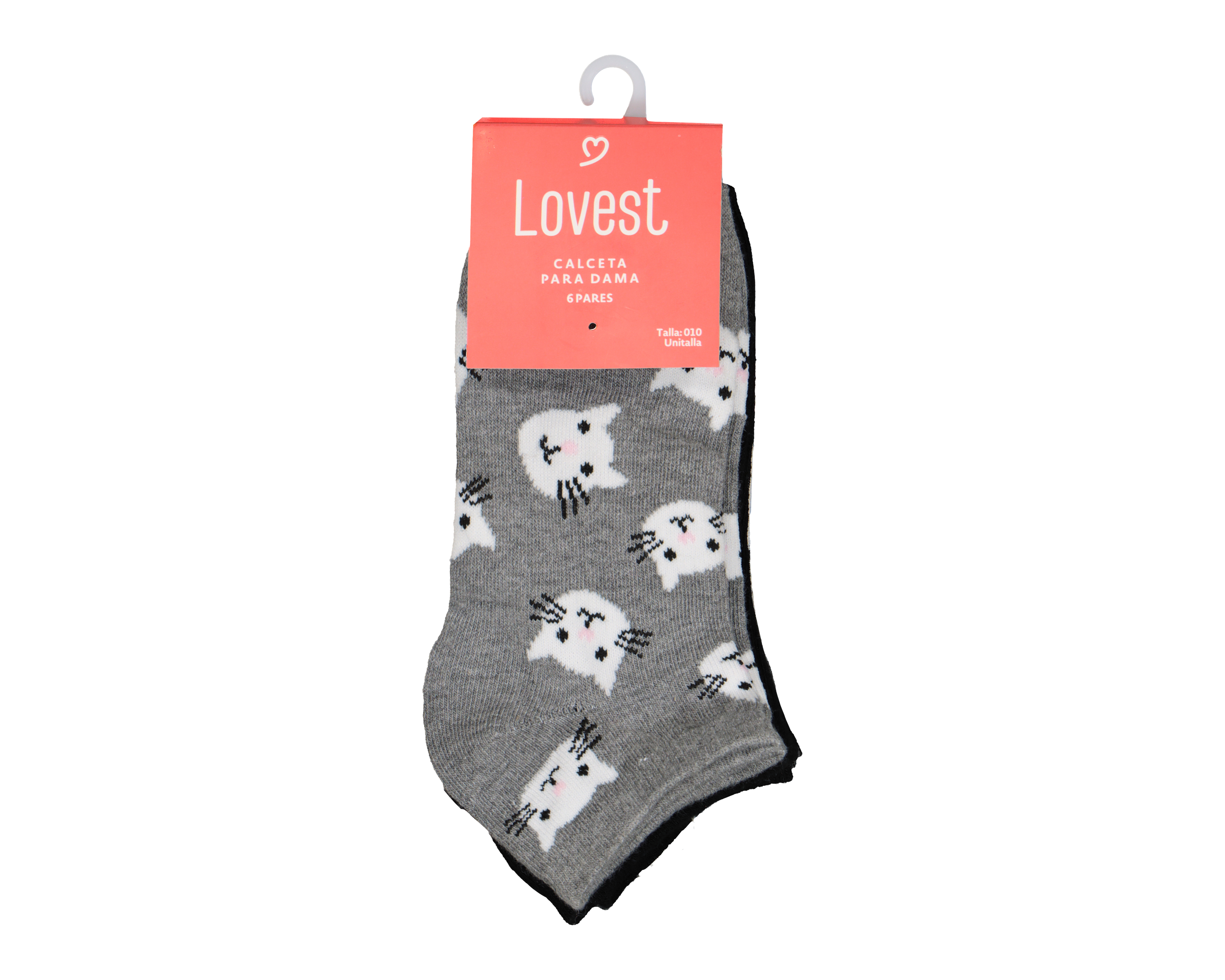 Foto 4 pulgar | Foto 3 | Calcetas Tines Lovest para Mujer 6 Pares