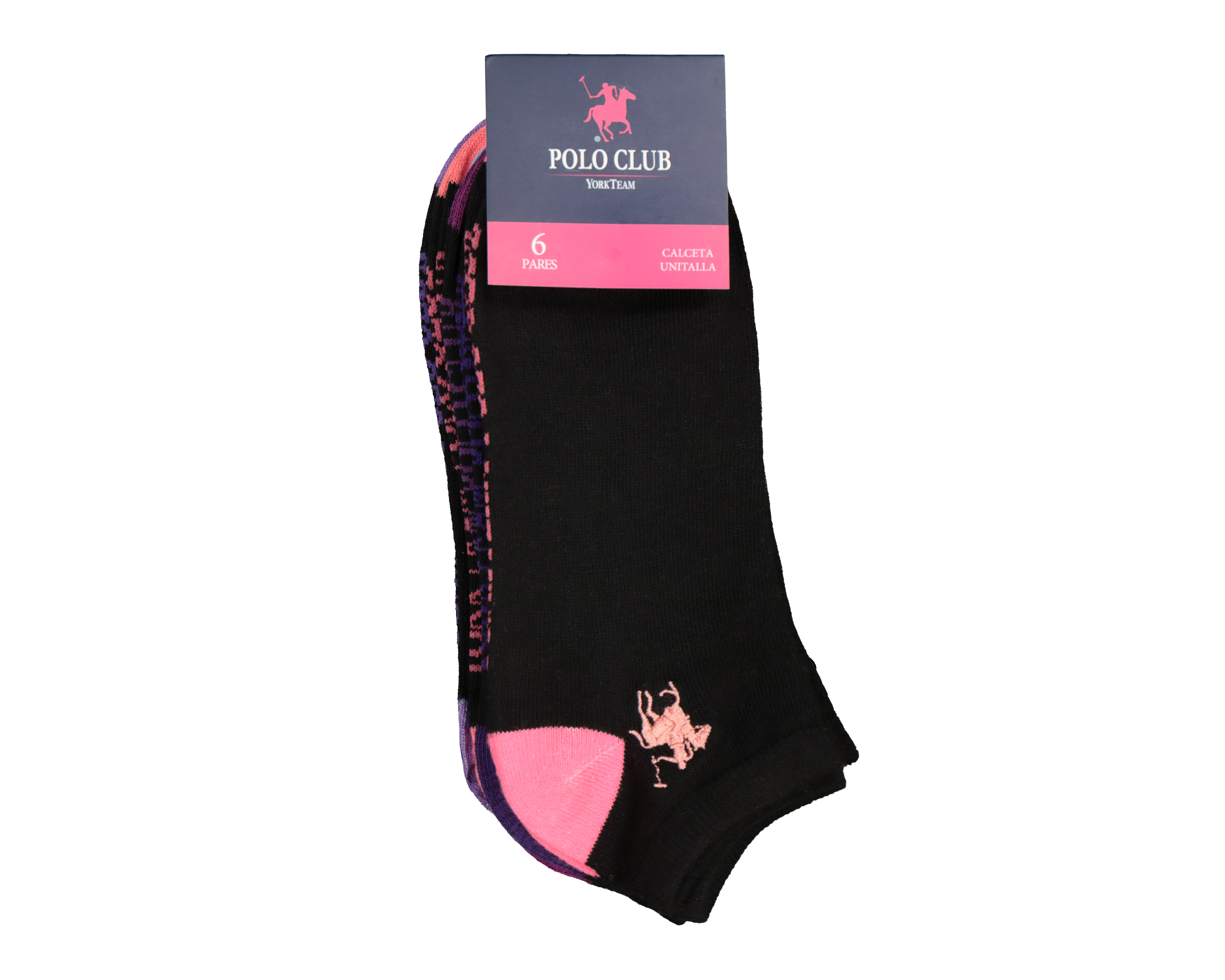 Foto 4 pulgar | Foto 3 | Calcetas Tines York Team Polo Club para Mujer 6 Pares