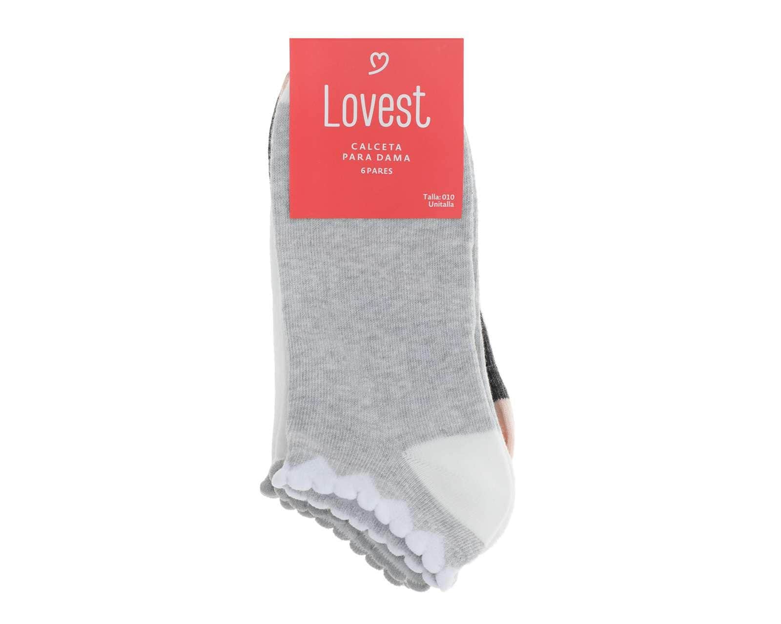 Foto 4 pulgar | Foto 3 | Calcetas Tines Lovest para Mujer 6 Pares