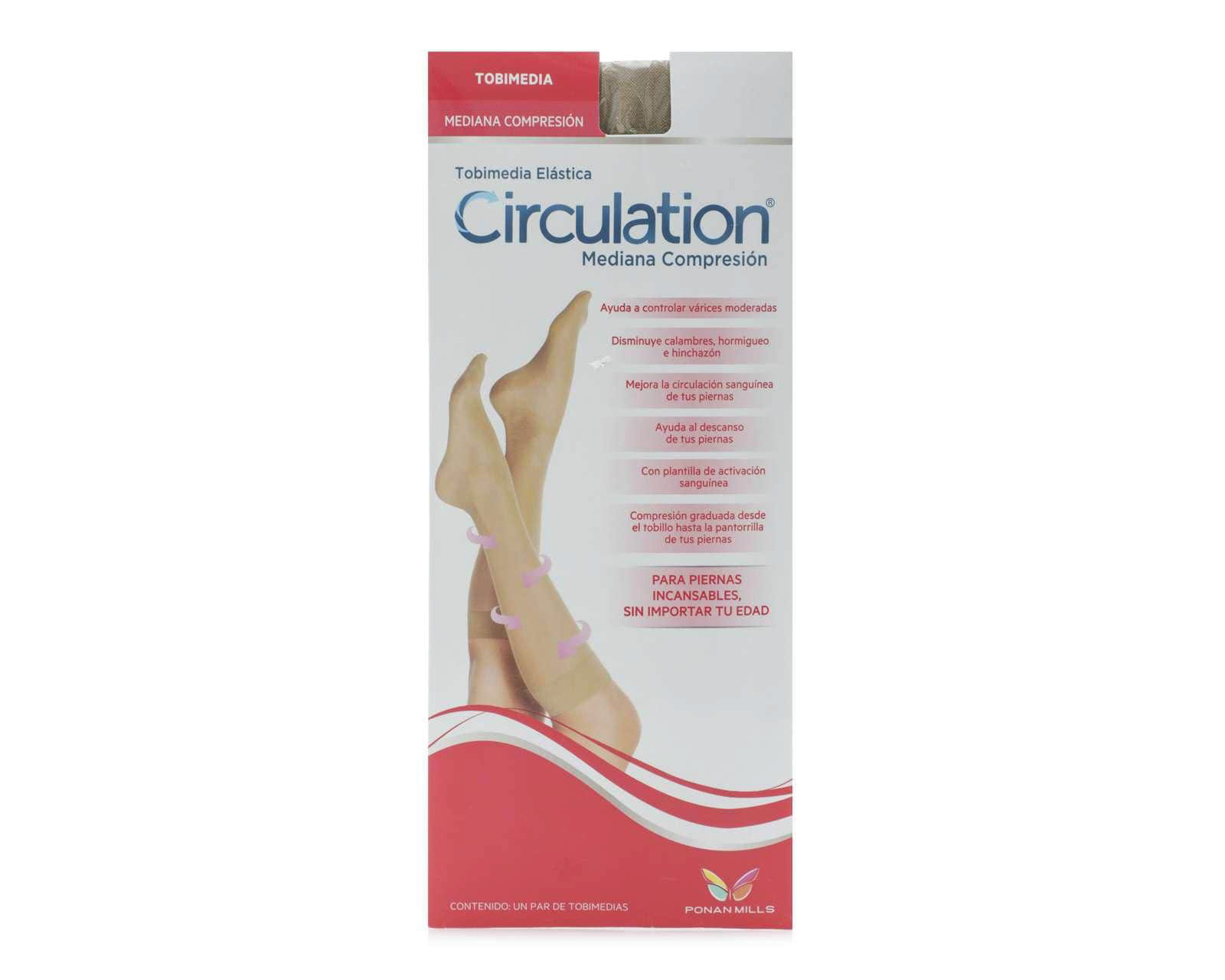 Foto 2 pulgar | Foto 1 | Tobimedias Circulation Beige Lisas