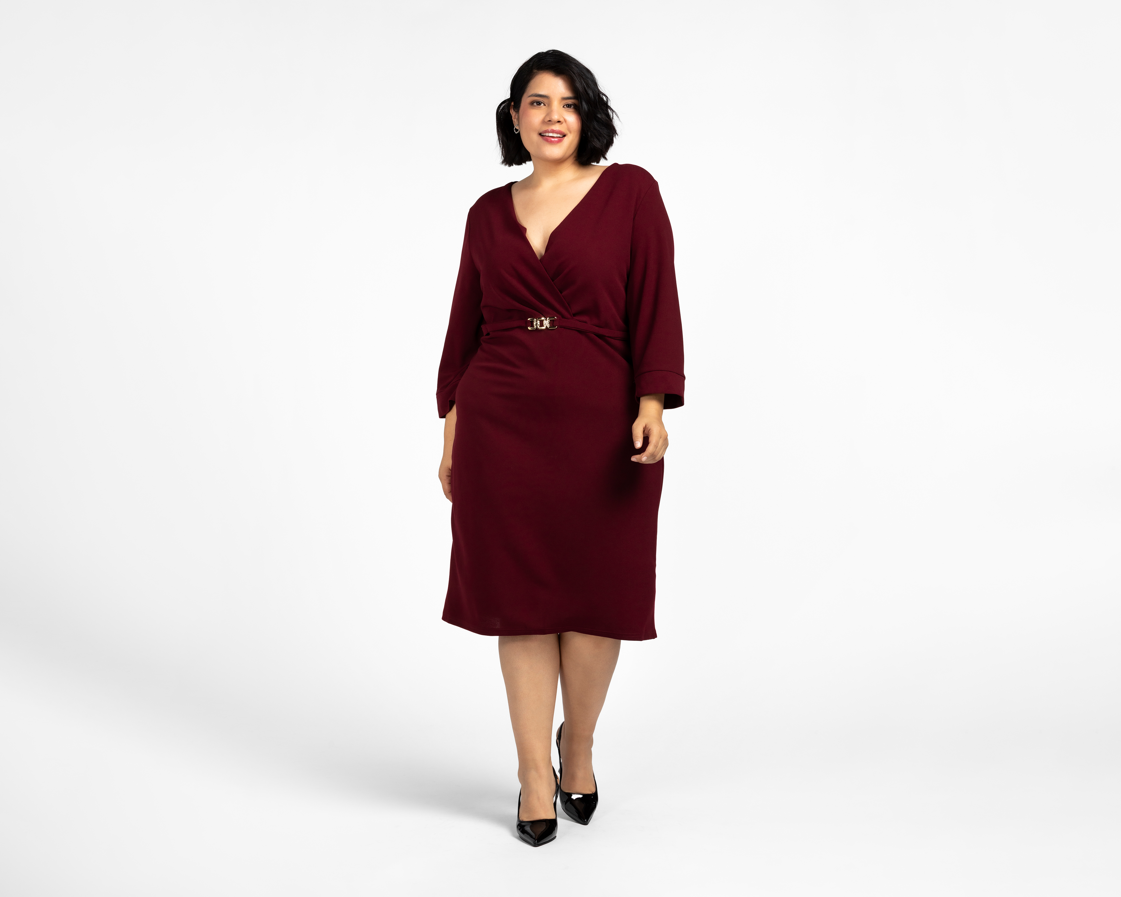 Vestido Formal Sahara Corto Vino para Mujer