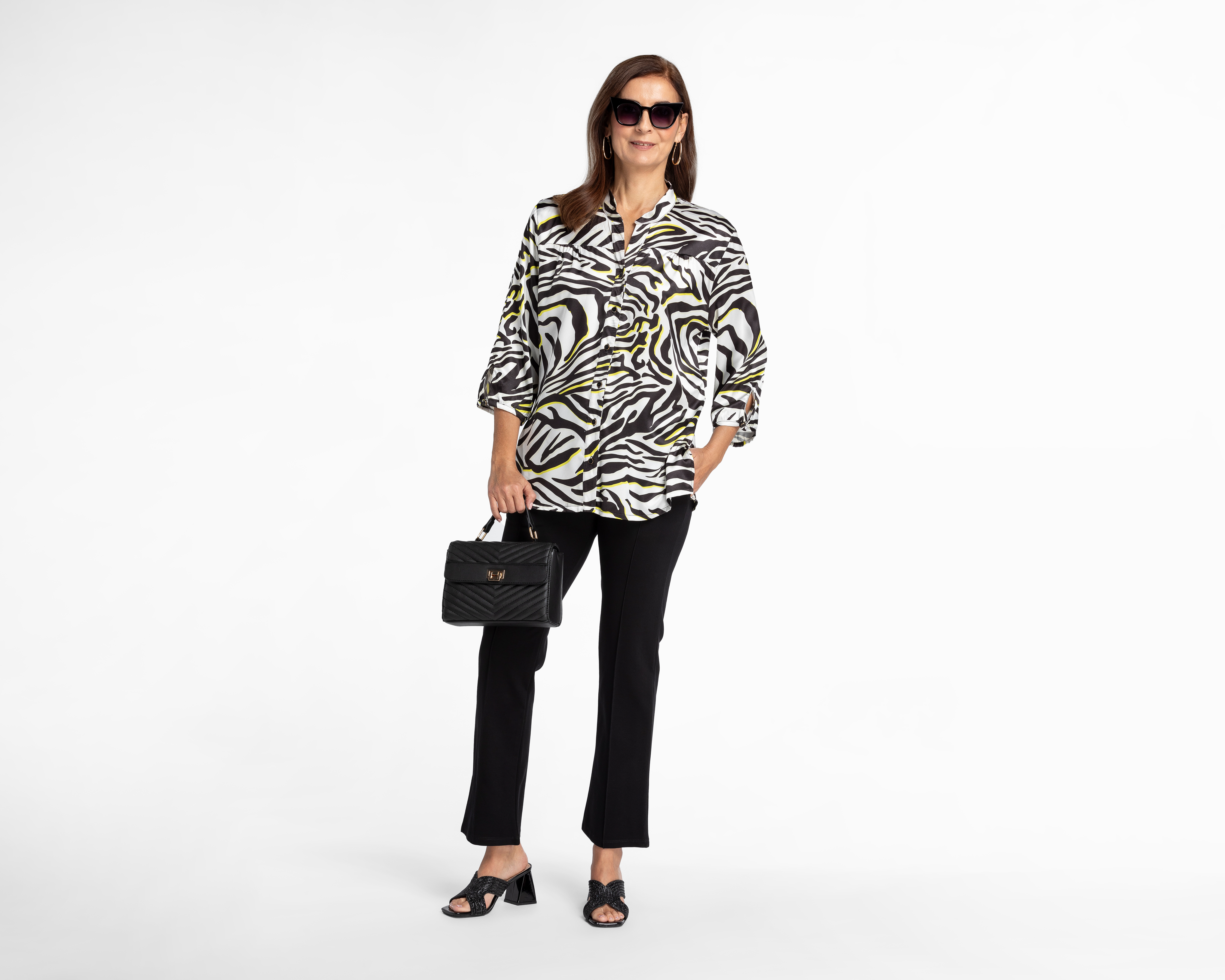 Foto 3 pulgar | Foto 2 | Blusa Sahara Manga 3/4 con Botones