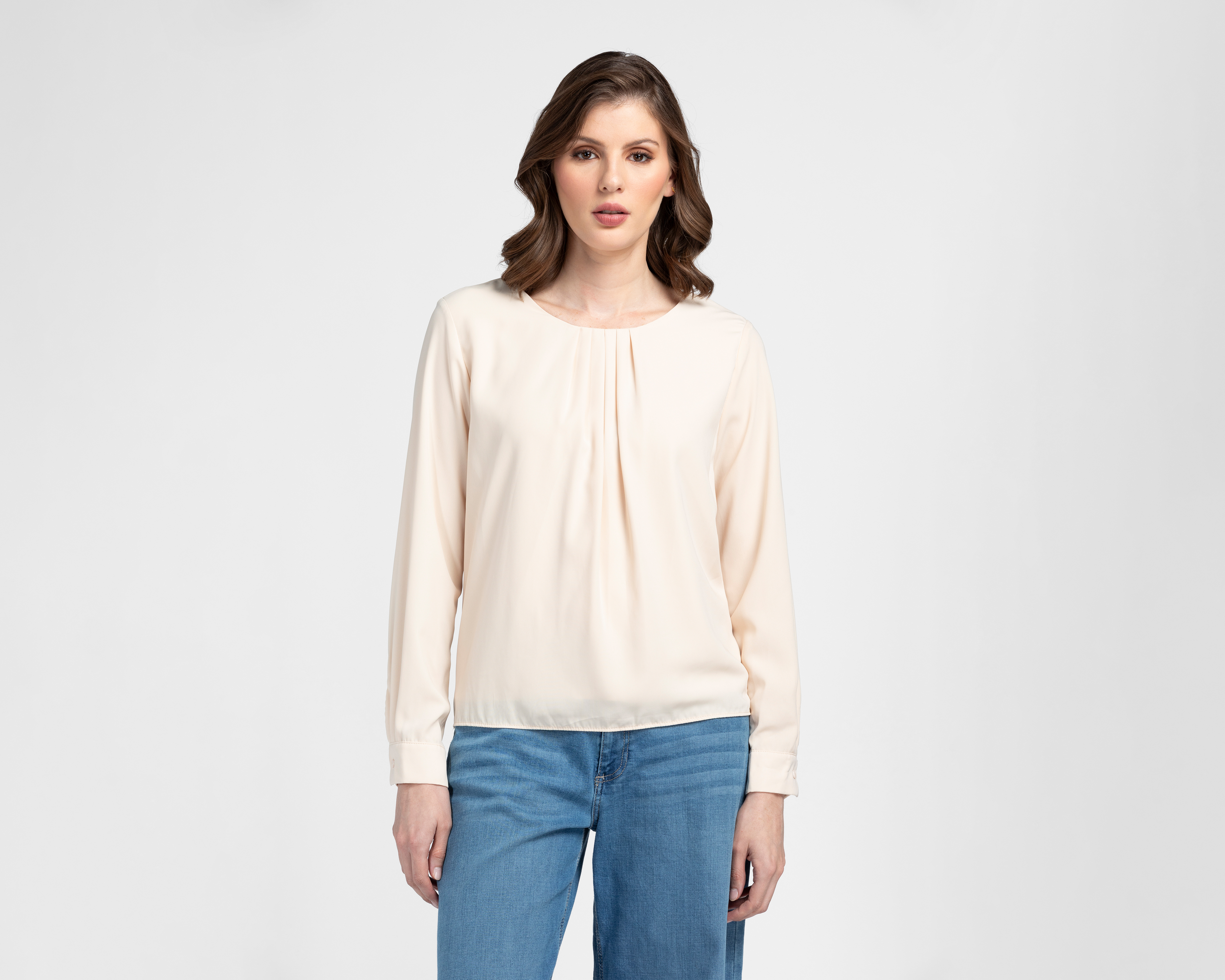 Foto 2 pulgar | Foto 1 | Blusa Manga Larga Sahara para Mujer