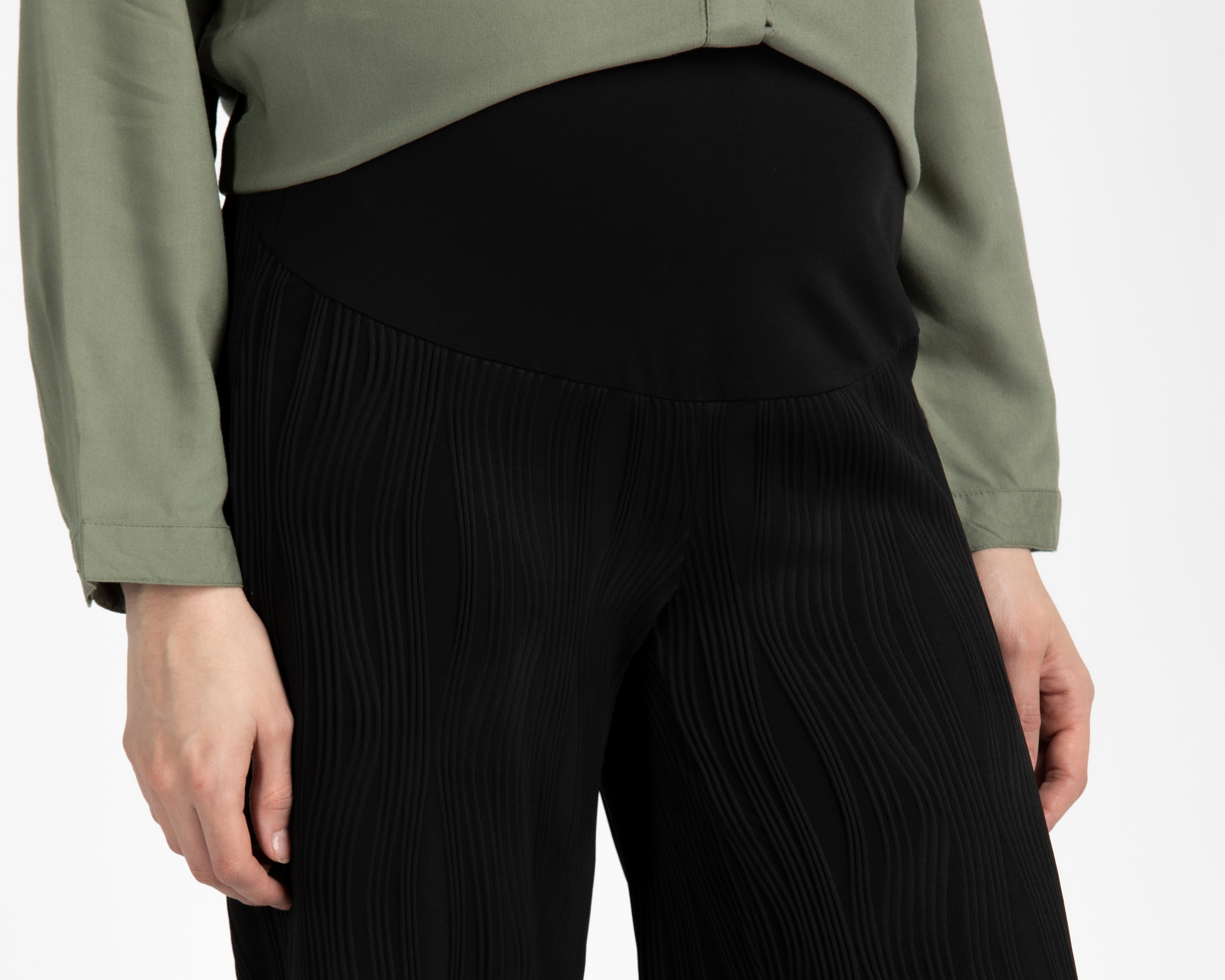 Foto 5 pulgar | Foto 4 | Pantalón de Maternidad Negro Mamá Bella para Mujer