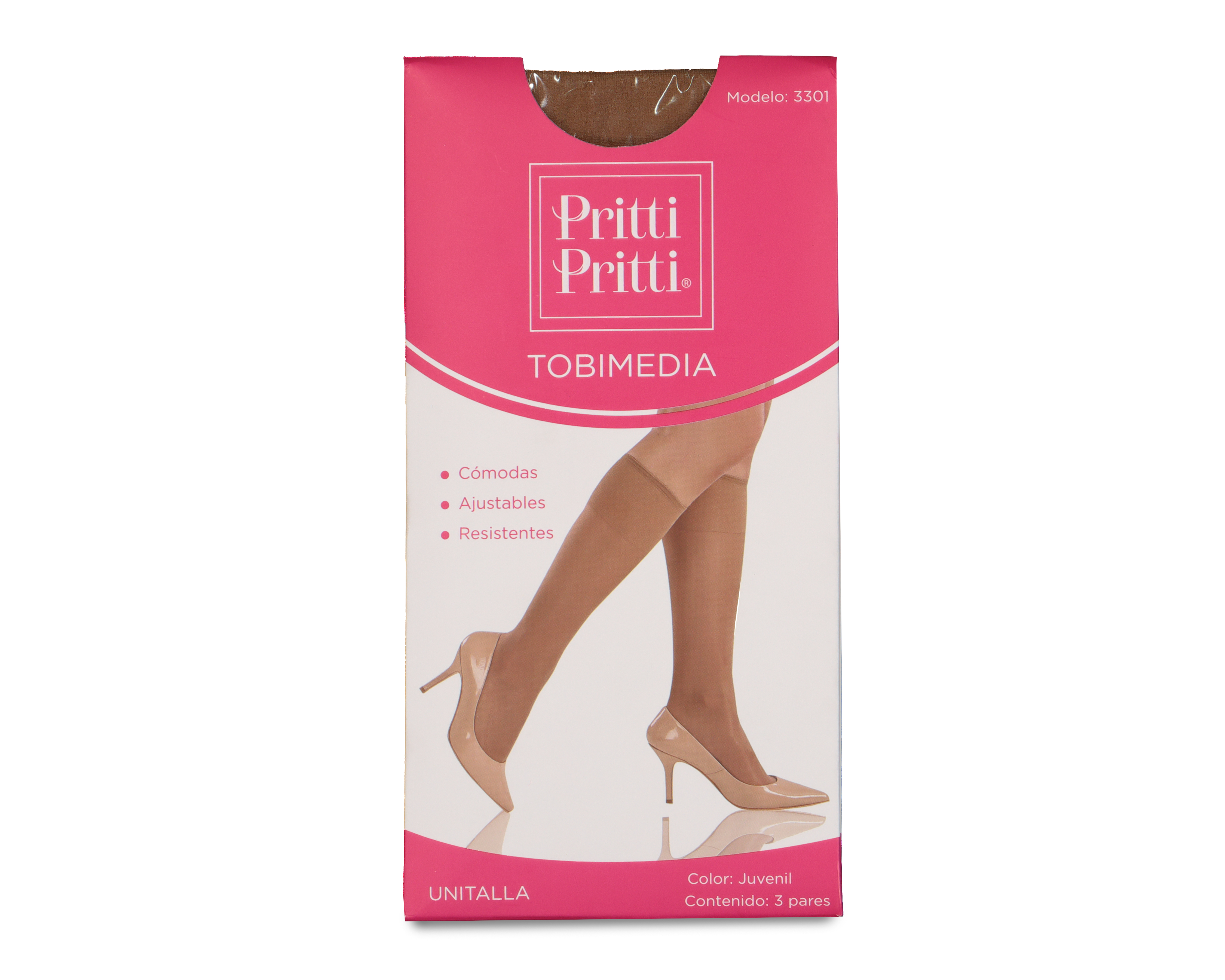 Foto 4 pulgar | Foto 3 | Tobimedias Pritti Pritti Beige 3 Pares