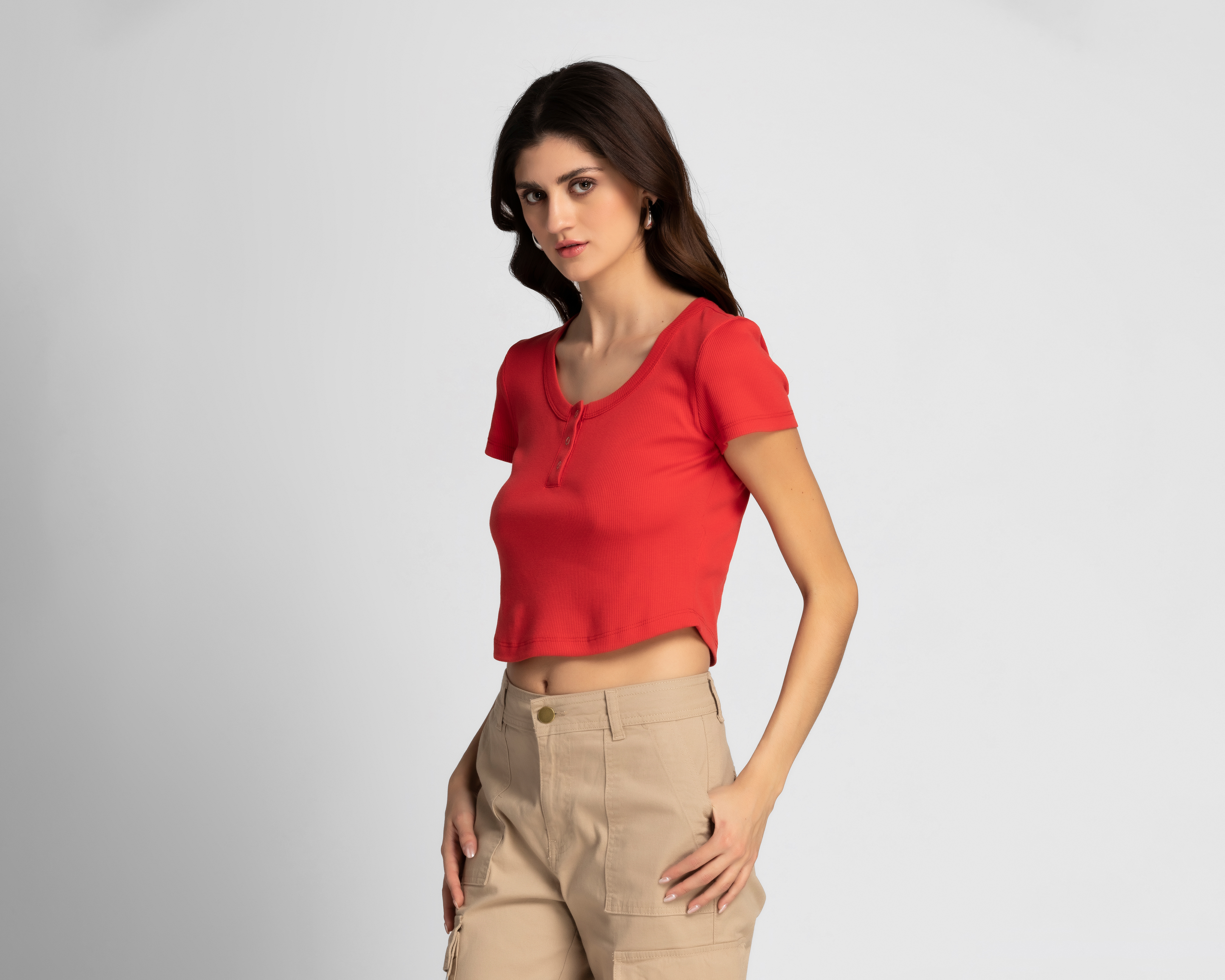 Playera Refill Roja Acanalada