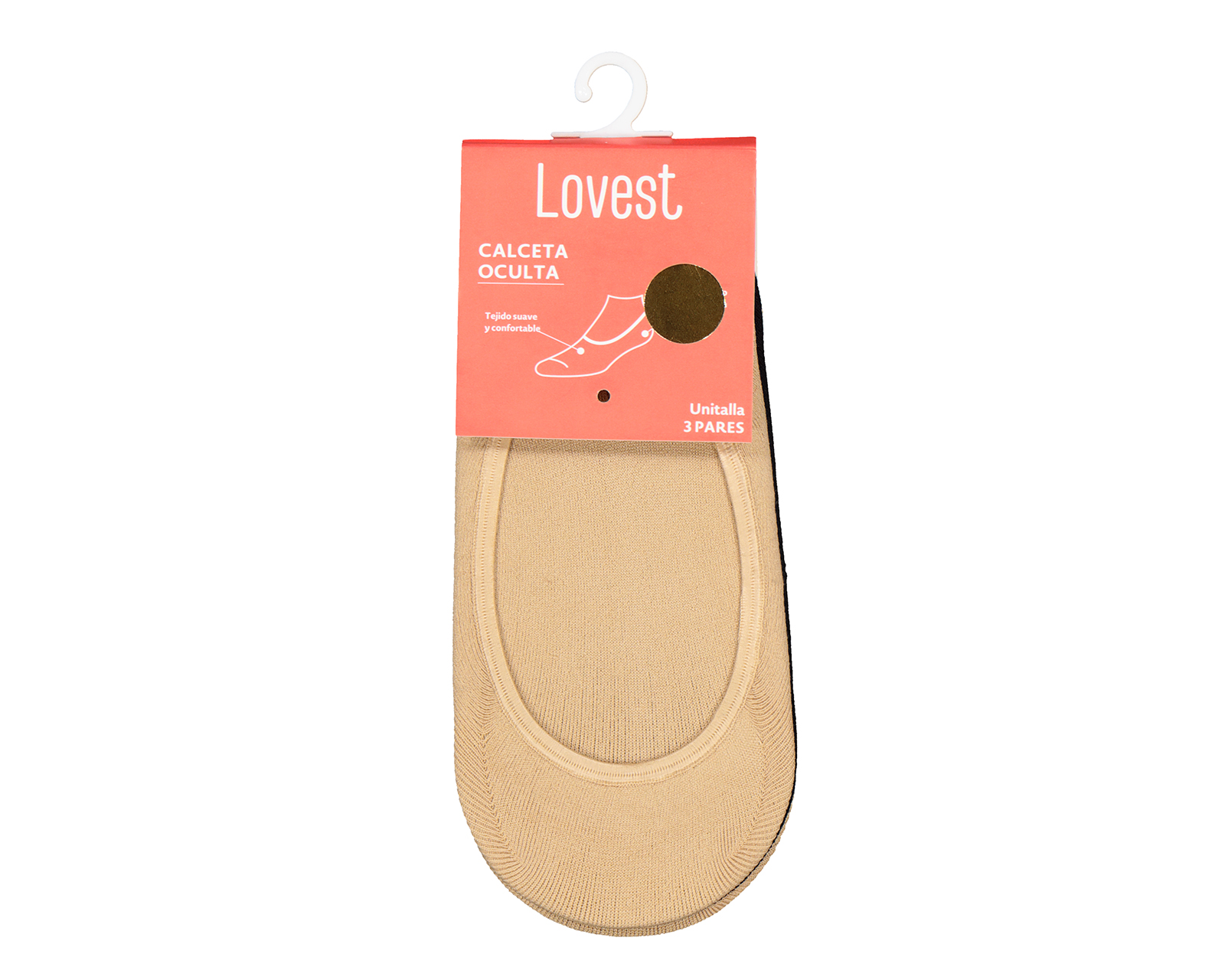 Foto 4 pulgar | Foto 3 | Calcetas Invisibles Lovest para Mujer 3 Pares