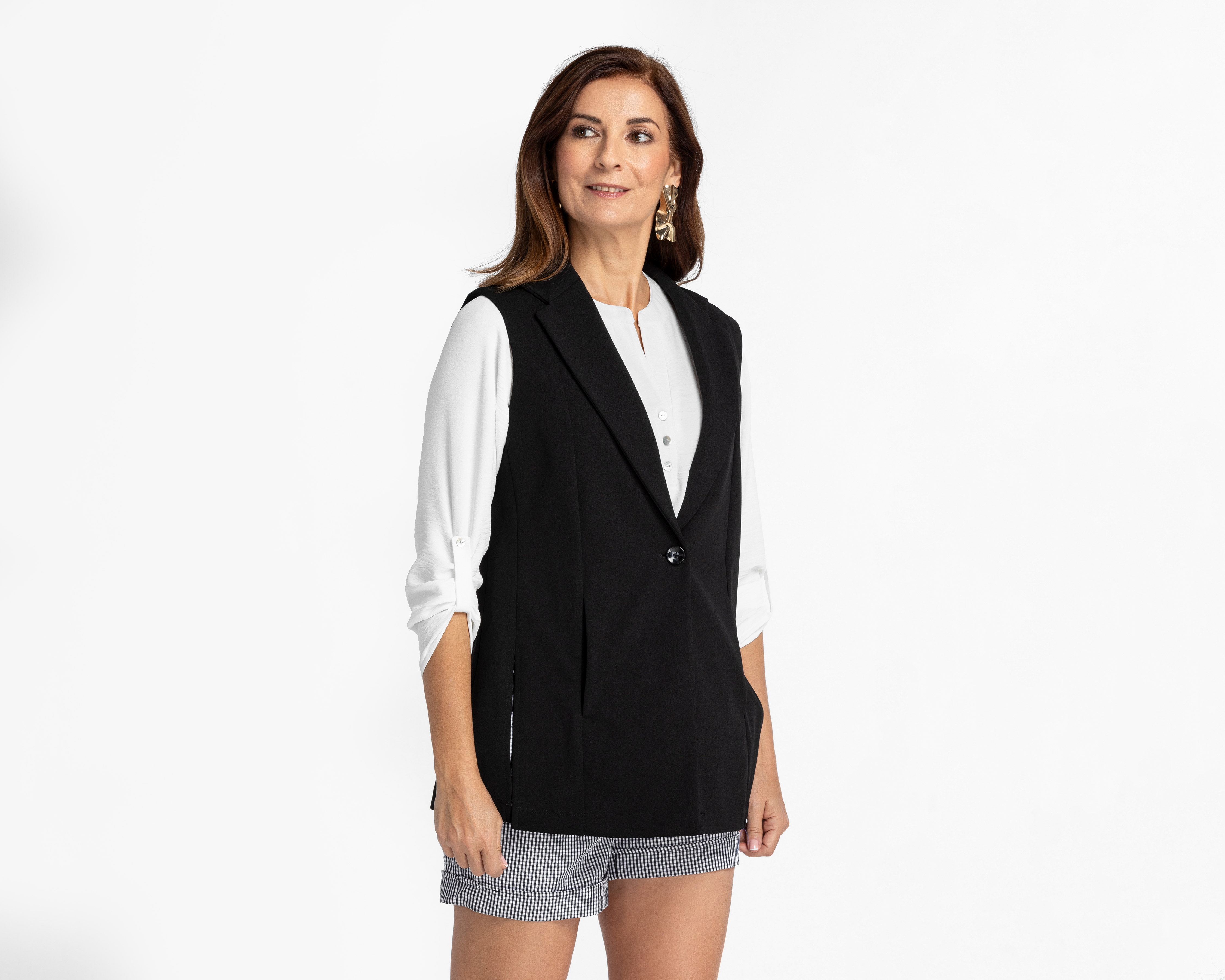 Chaleco Sahara Negro con Bolsillos