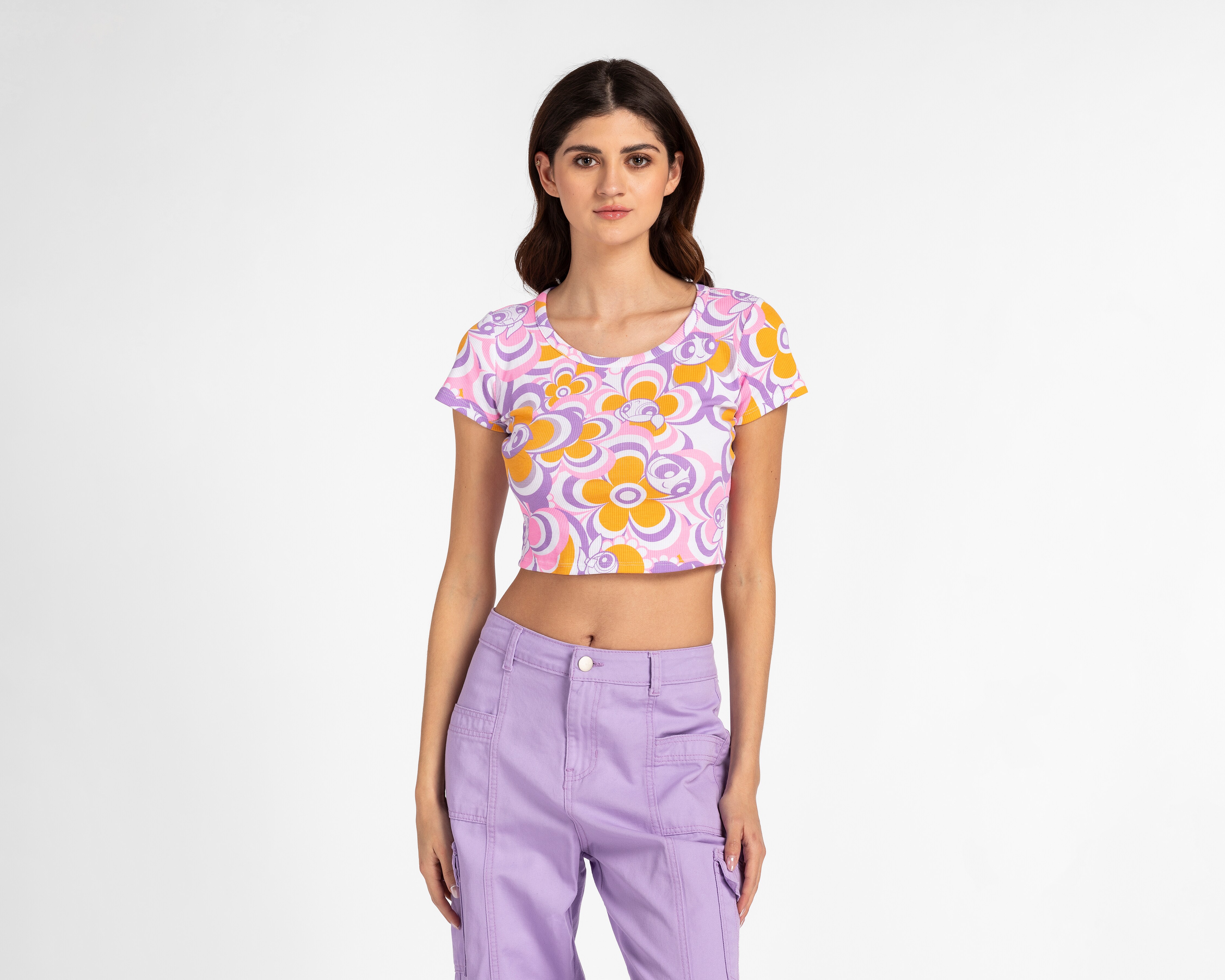 Playera The Powerpuff Girls con Estampado Floral