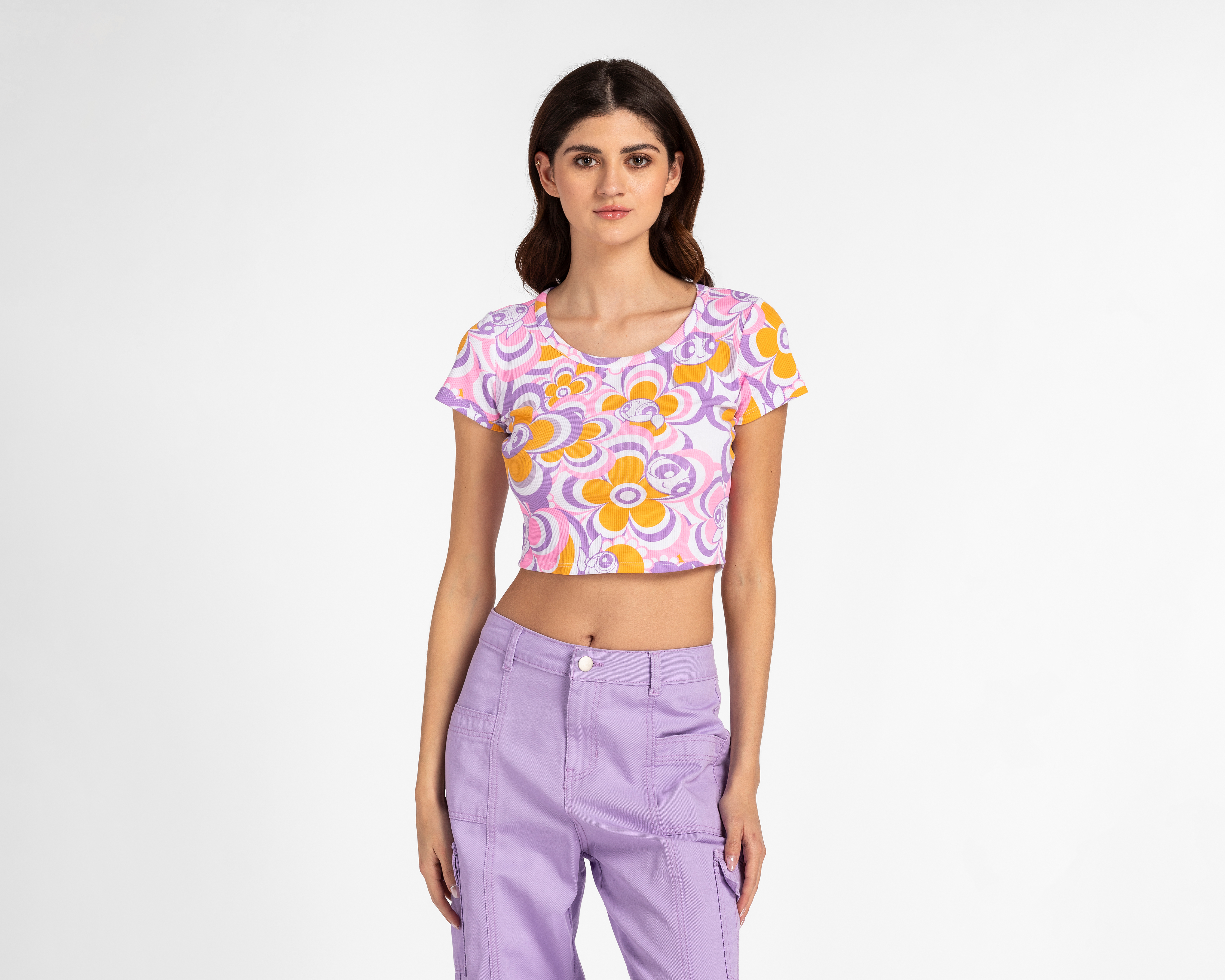 Playera The Powerpuff Girls con Estampado Floral