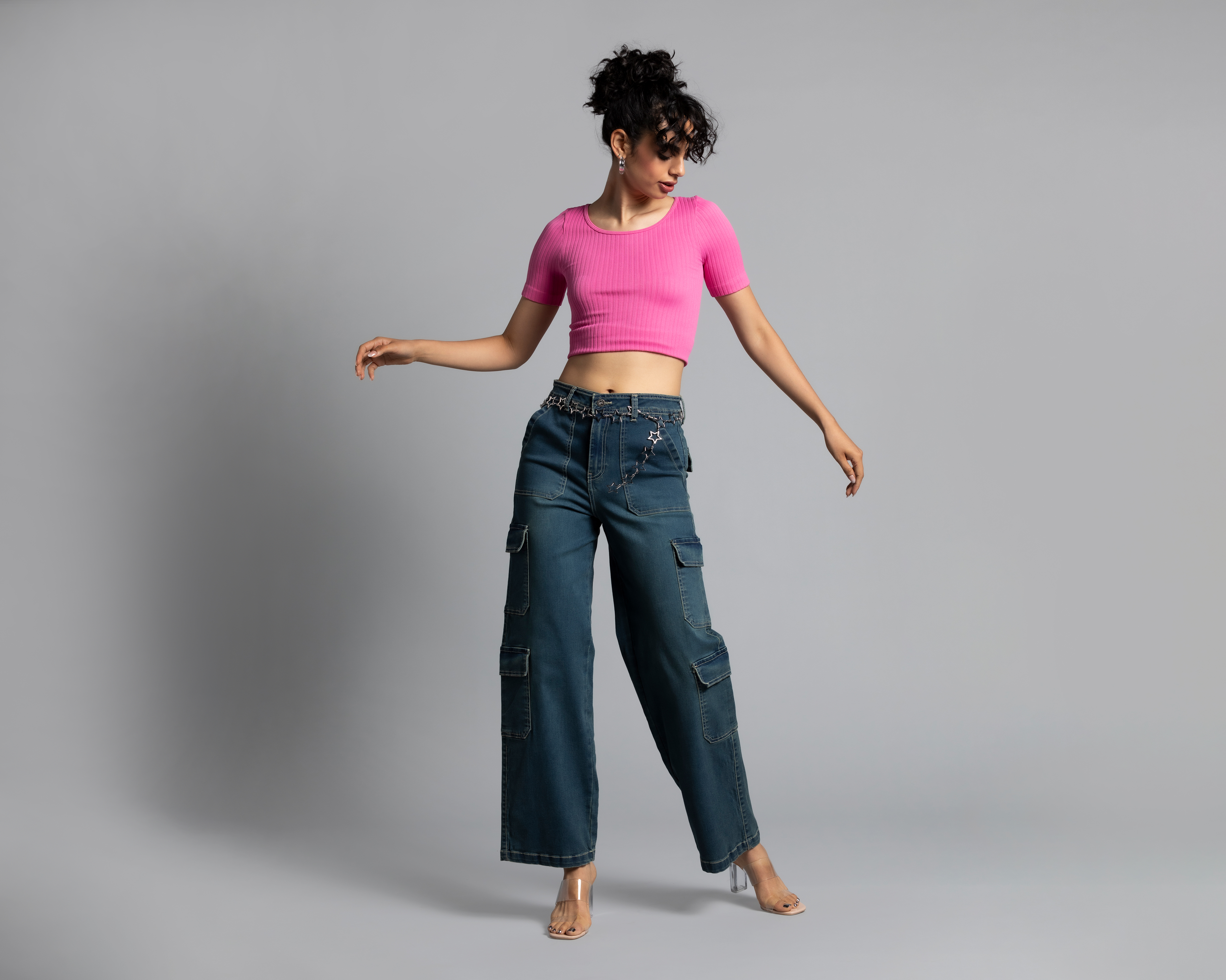 Foto 3 pulgar | Foto 2 | Blusa Thinner Manga Corta Rosa Fucsia