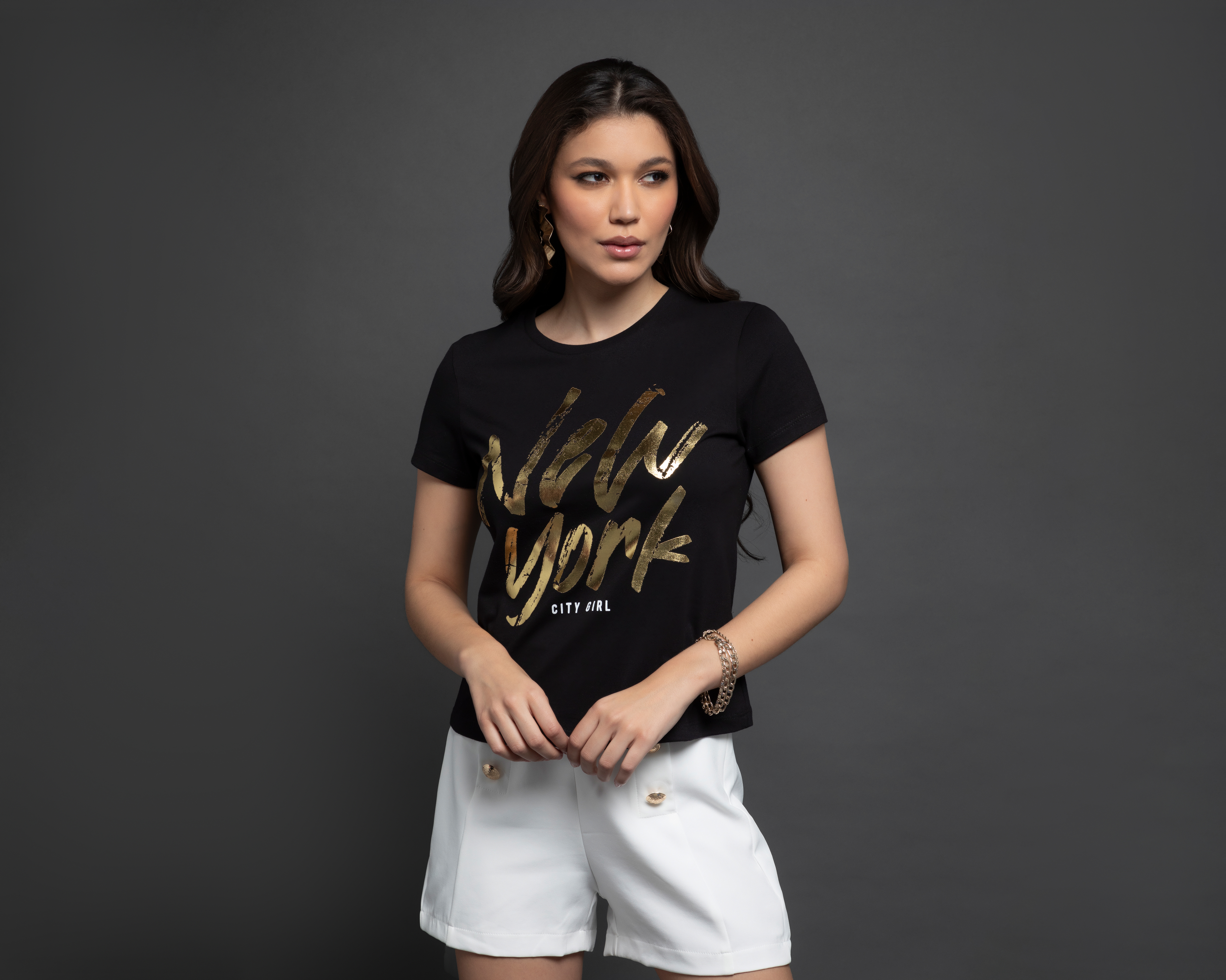 Foto 3 pulgar | Foto 2 | Playera Jennifer Lopez Manga Corta con Estampado