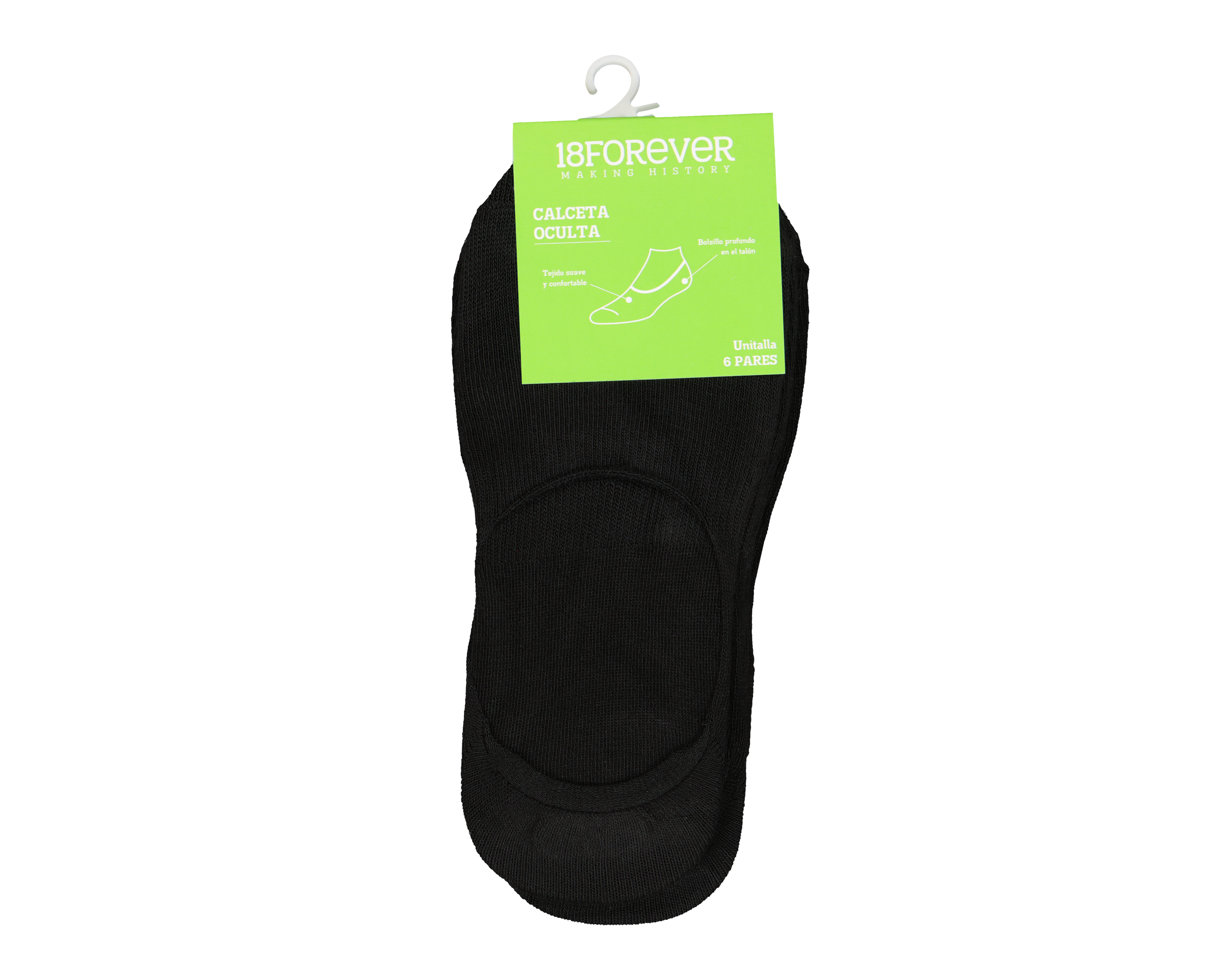 Foto 4 pulgar | Foto 3 | Calcetas Invisibles 18 Forever para Mujer 6 pares