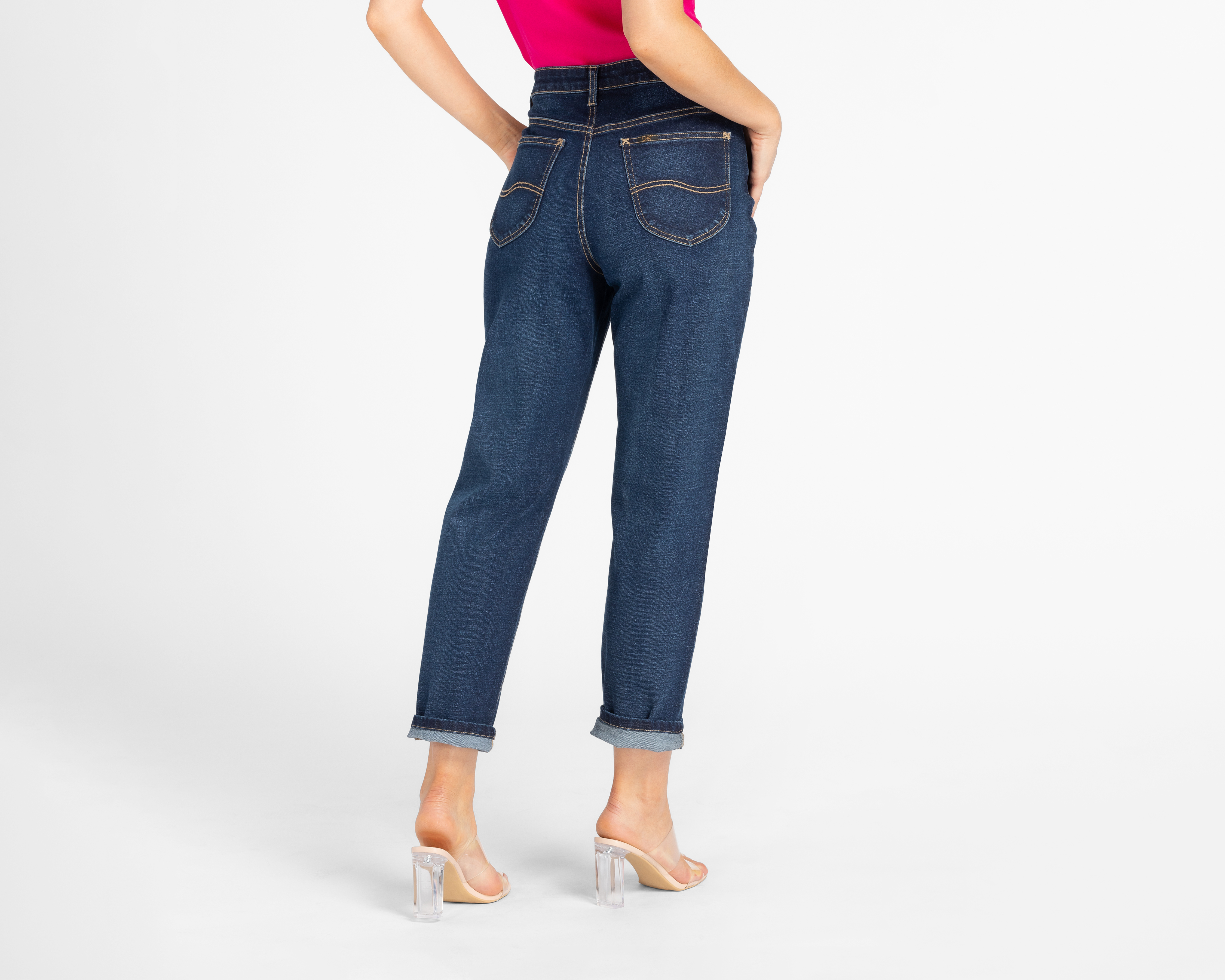 Foto 4 pulgar | Foto 3 | Jeans Lee Mom con Destrucciones