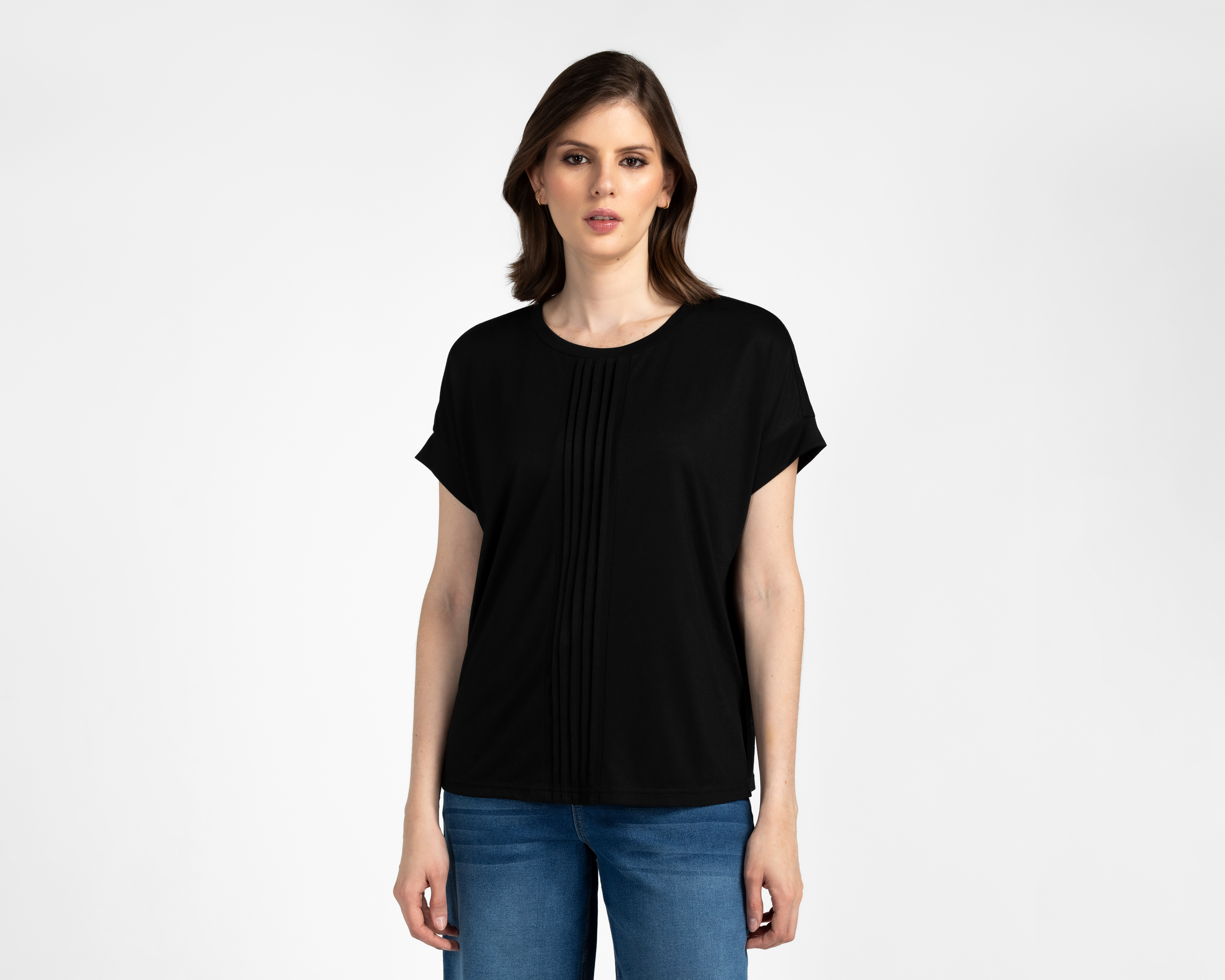 Foto 2 pulgar | Foto 1 | Blusa Manga Corta Sahara para Mujer