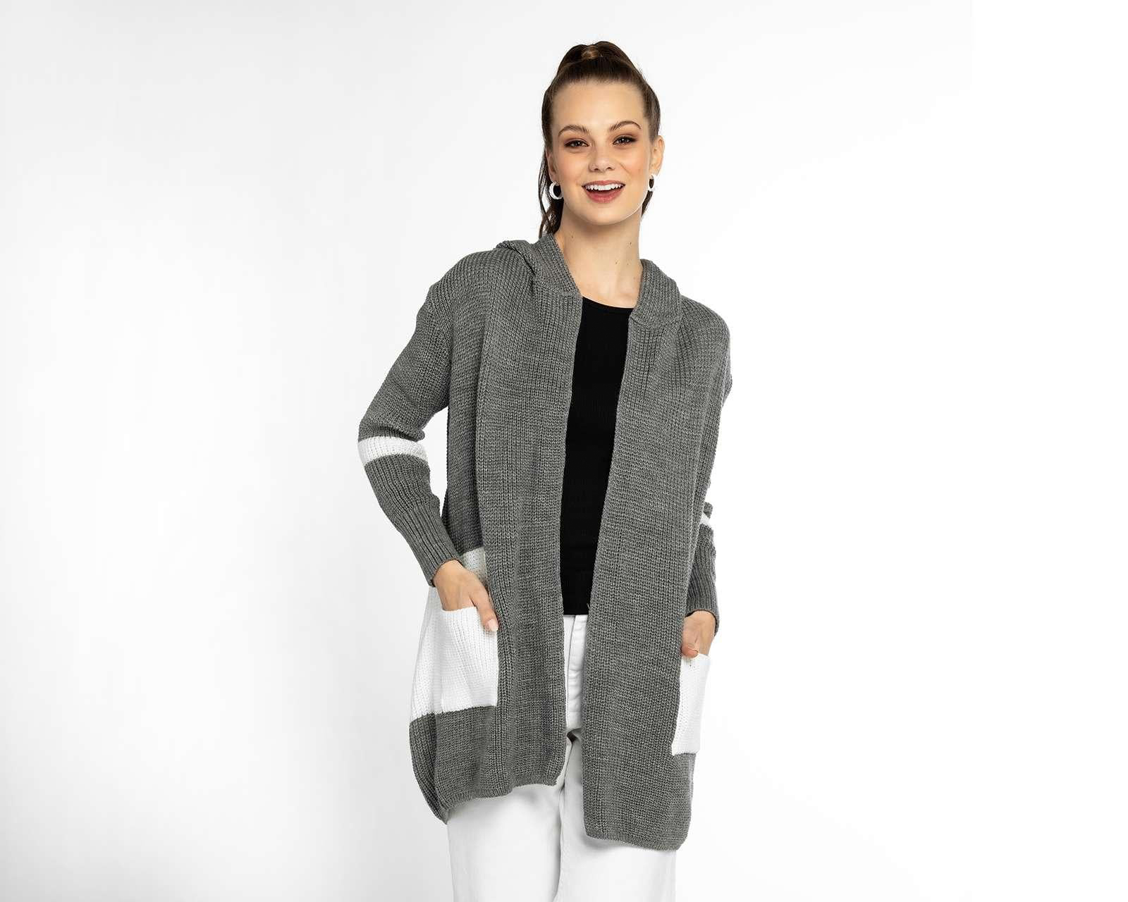 Foto 2 pulgar | Foto 1 | Cárdigan Refill con Capucha