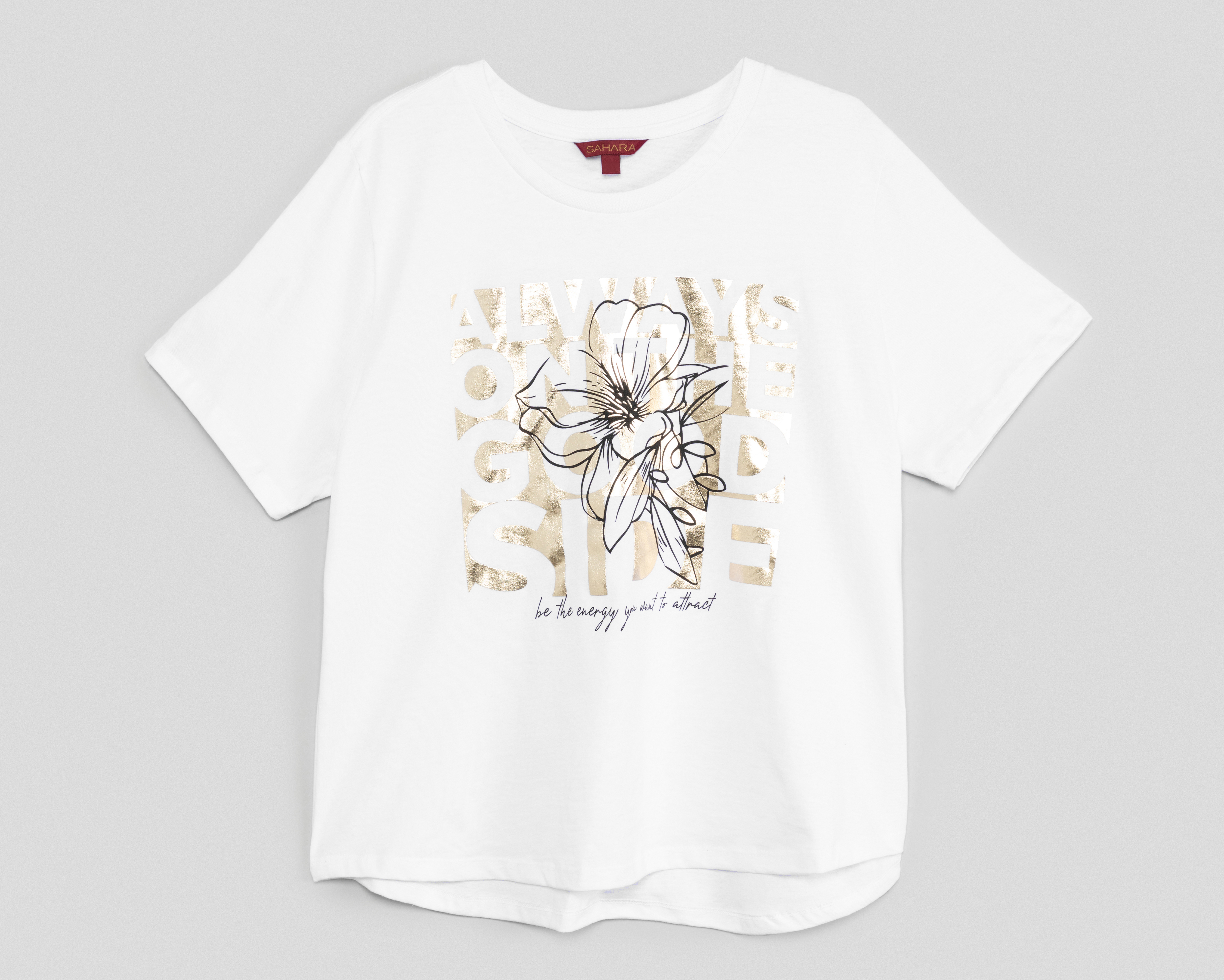 Foto 2 pulgar | Foto 1 | Playera Sahara Blanca para Mujer