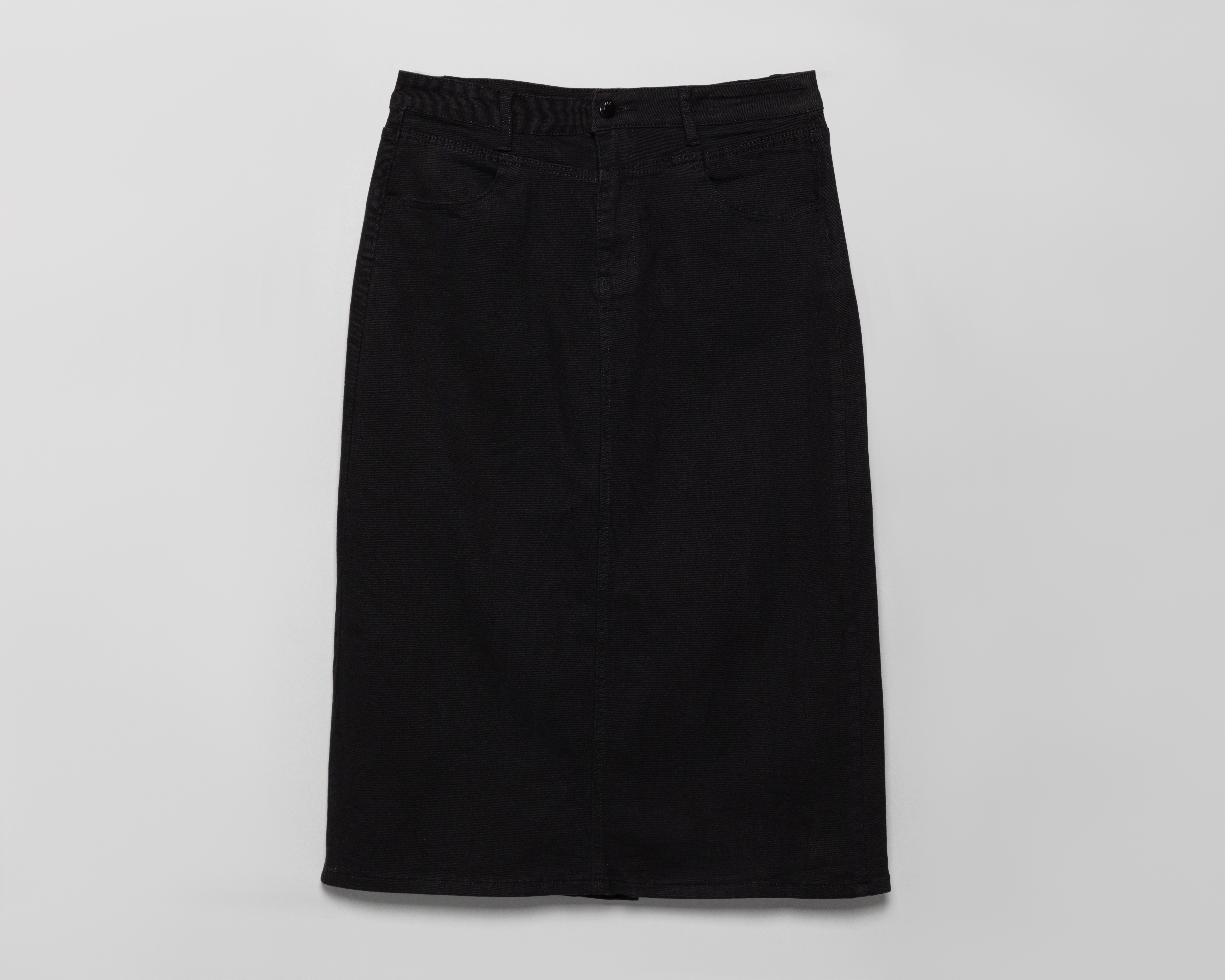 Falda Midi Sahara Negra para Mujer