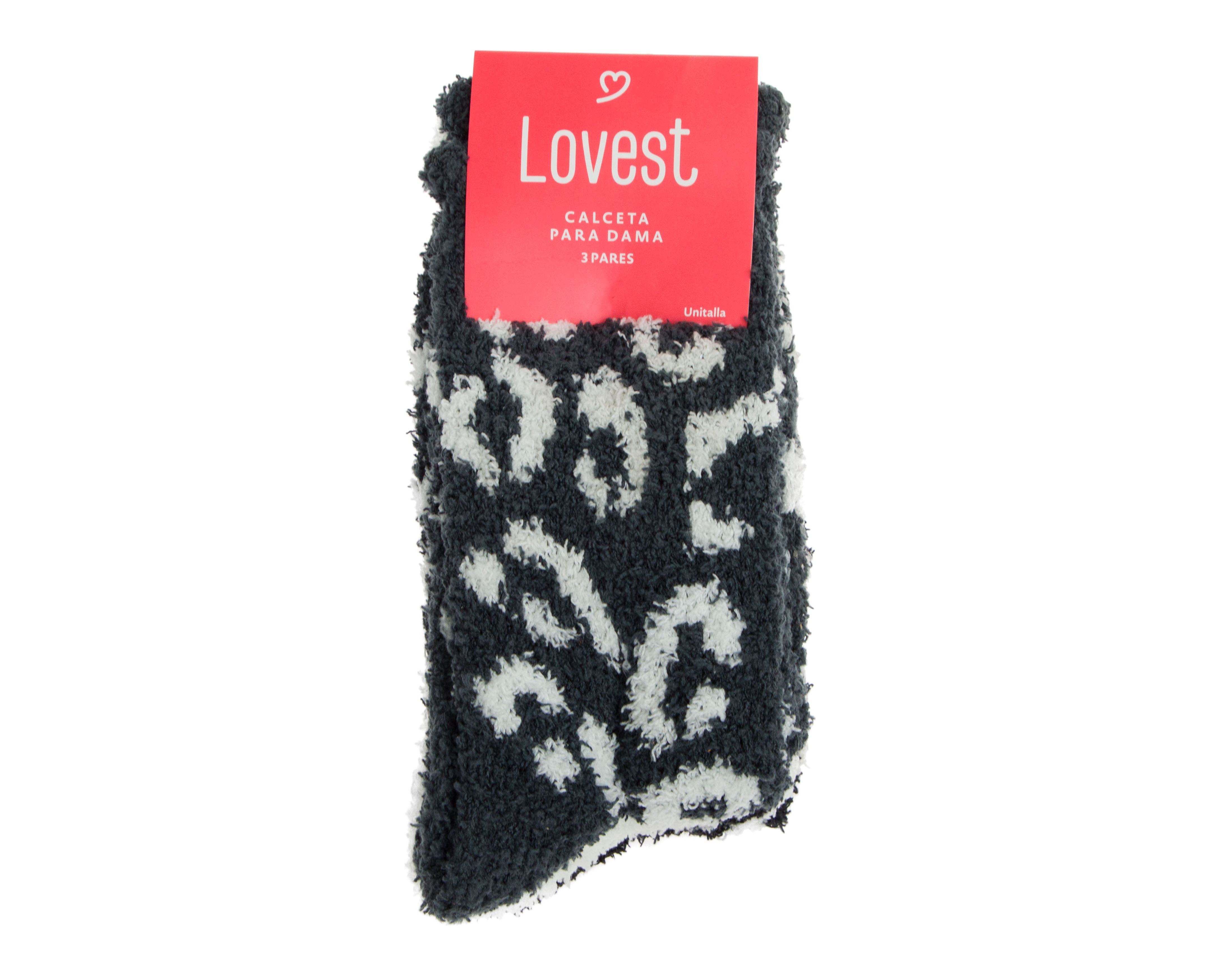 Foto 4 pulgar | Foto 3 | Calcetas Largas Lovest para Mujer 3 Pares