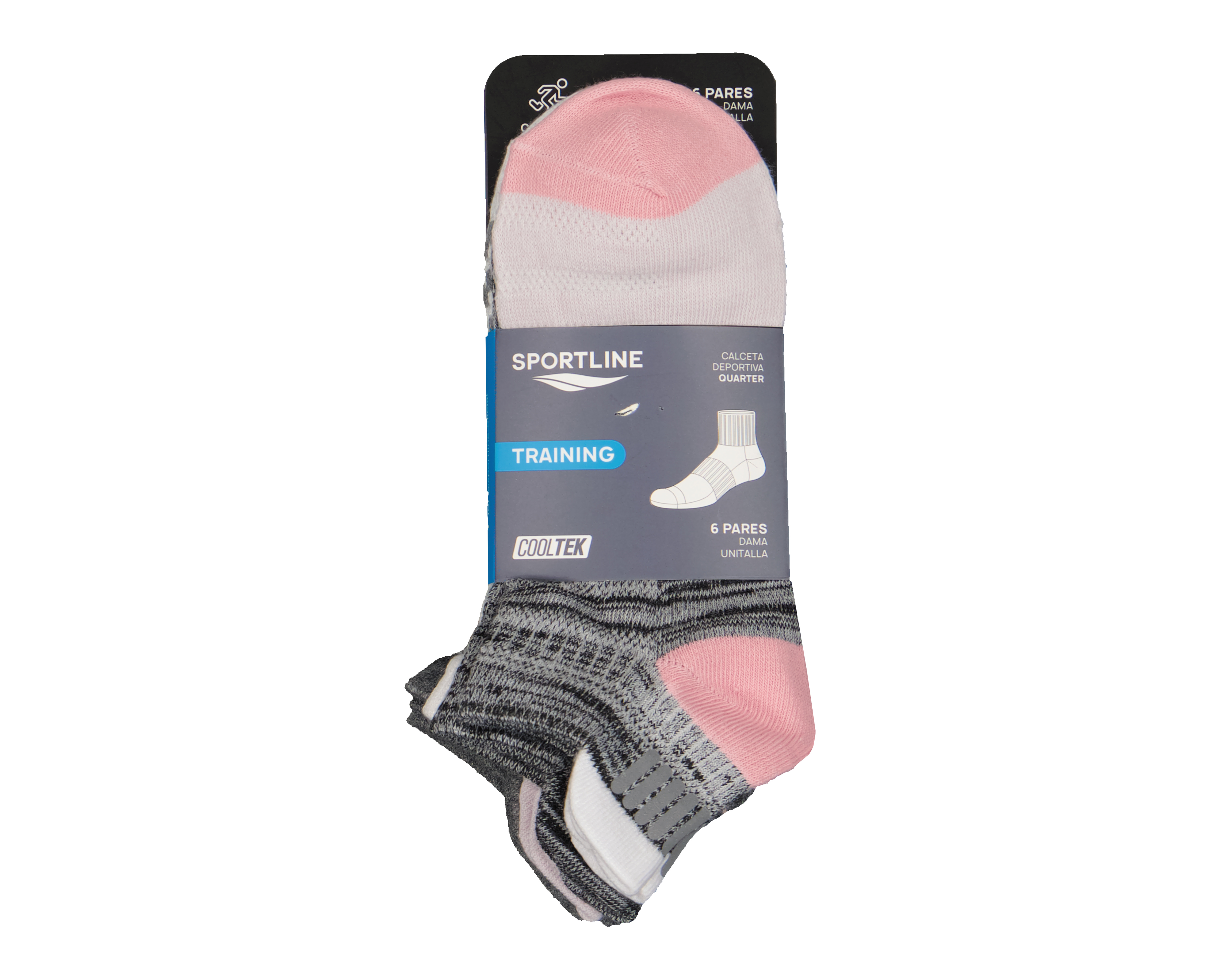 Foto 4 pulgar | Foto 3 | Calcetas Deportivas Sportline para Mujer 6 Pares