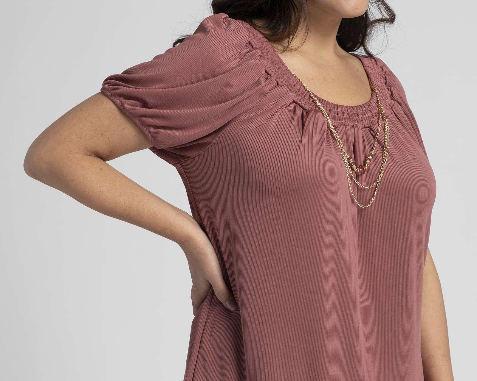 Foto 5 pulgar | Foto 4 | Blusa Sahara Manga Corta con Collar