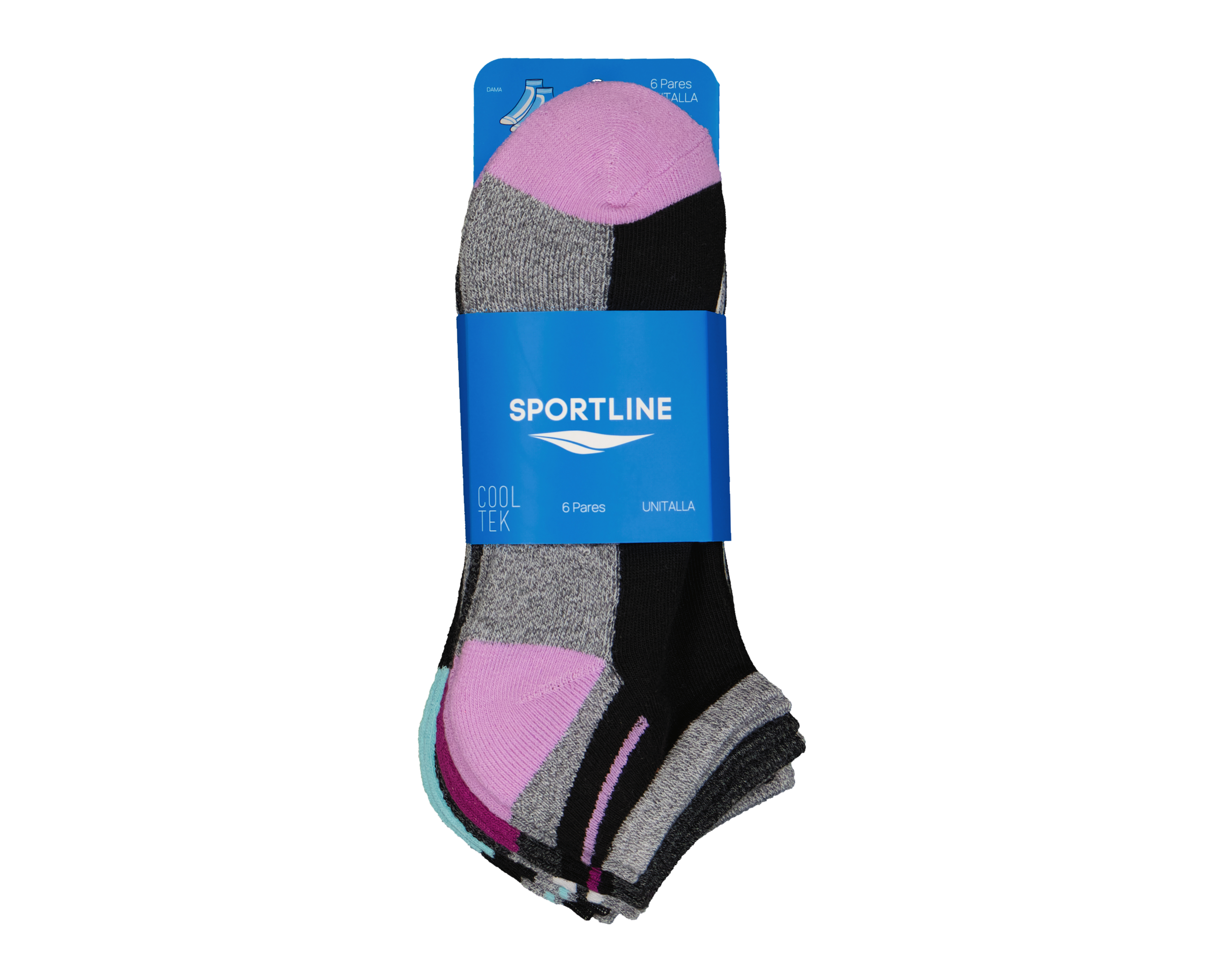 Foto 4 pulgar | Foto 3 | Calcetas Deportivas Sportline para Mujer 6 Pares