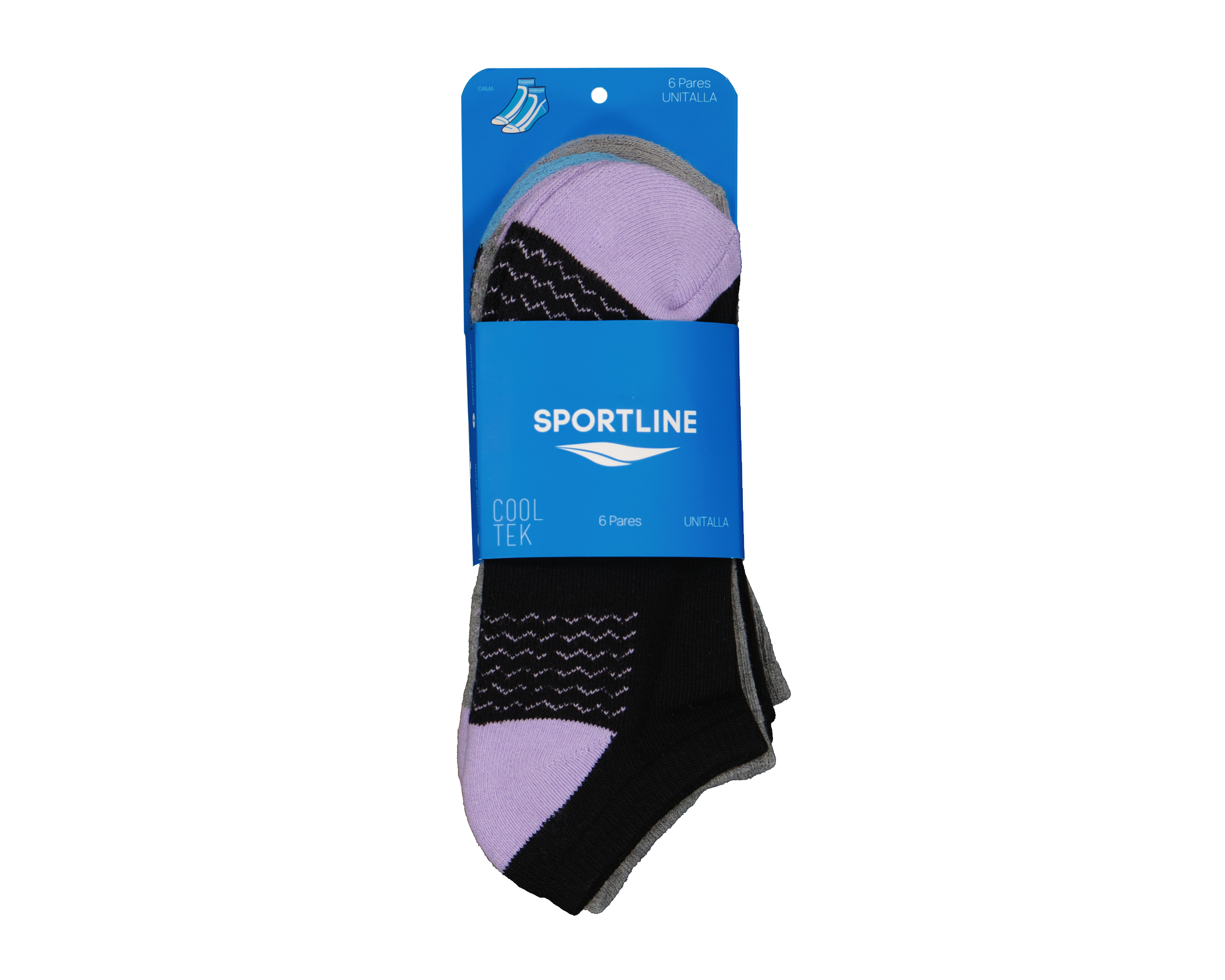 Foto 4 pulgar | Foto 3 | Calcetas Deportivas Sportline para Mujer 6 Pares