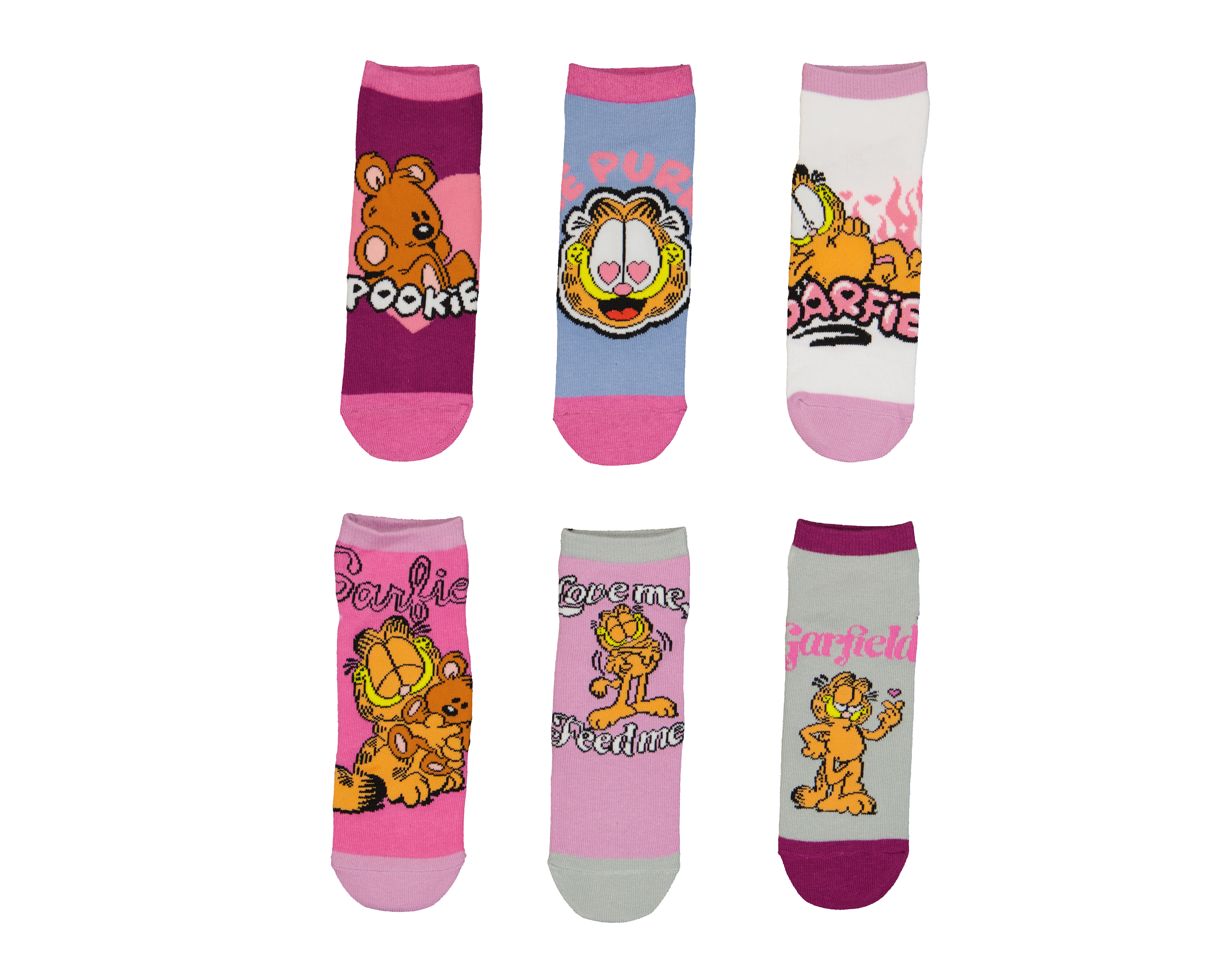 Foto 2 pulgar | Foto 1 | Calcetines Garfield para Mujer 6 Pares