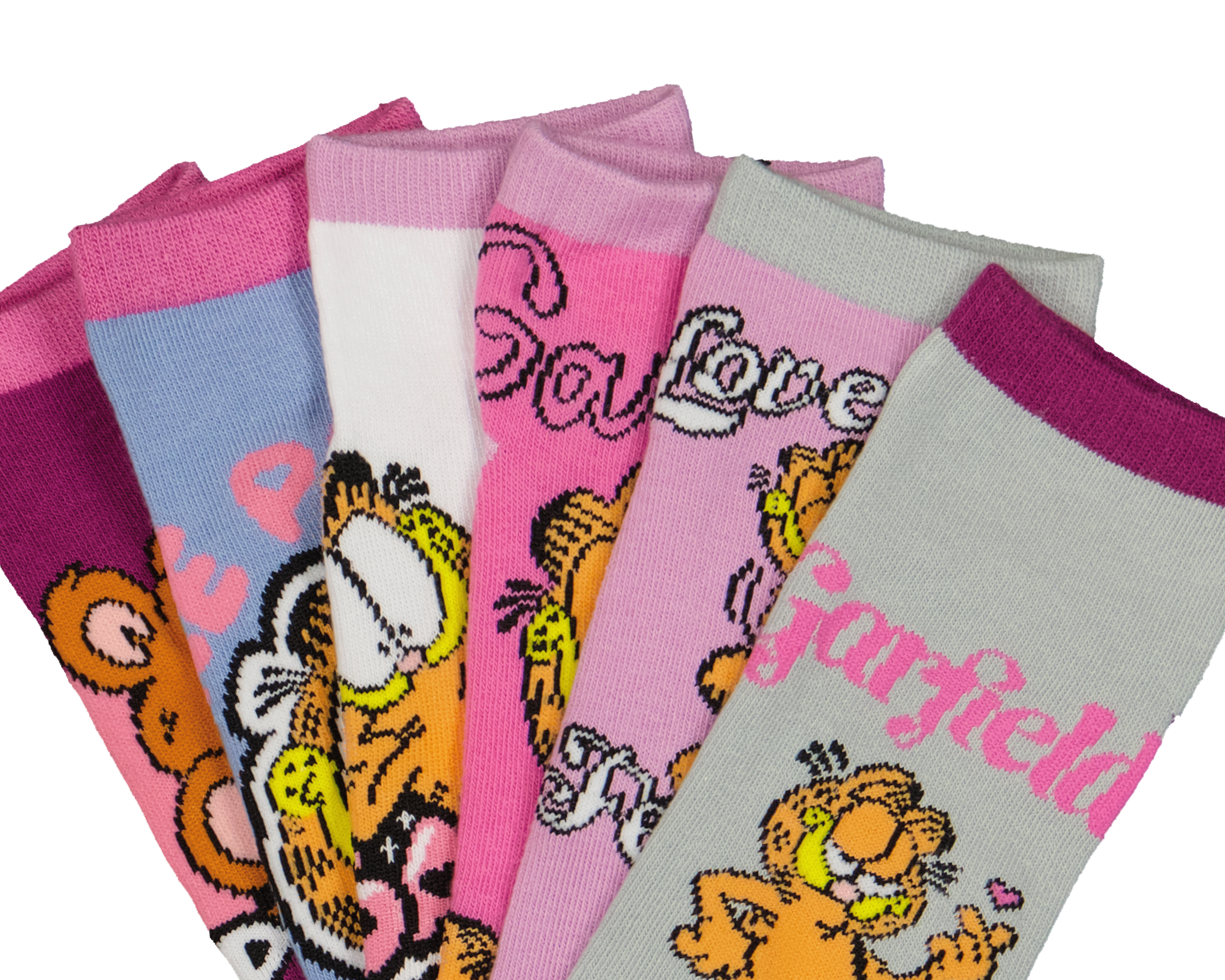 Foto 3 pulgar | Foto 2 | Calcetines Garfield para Mujer 6 Pares