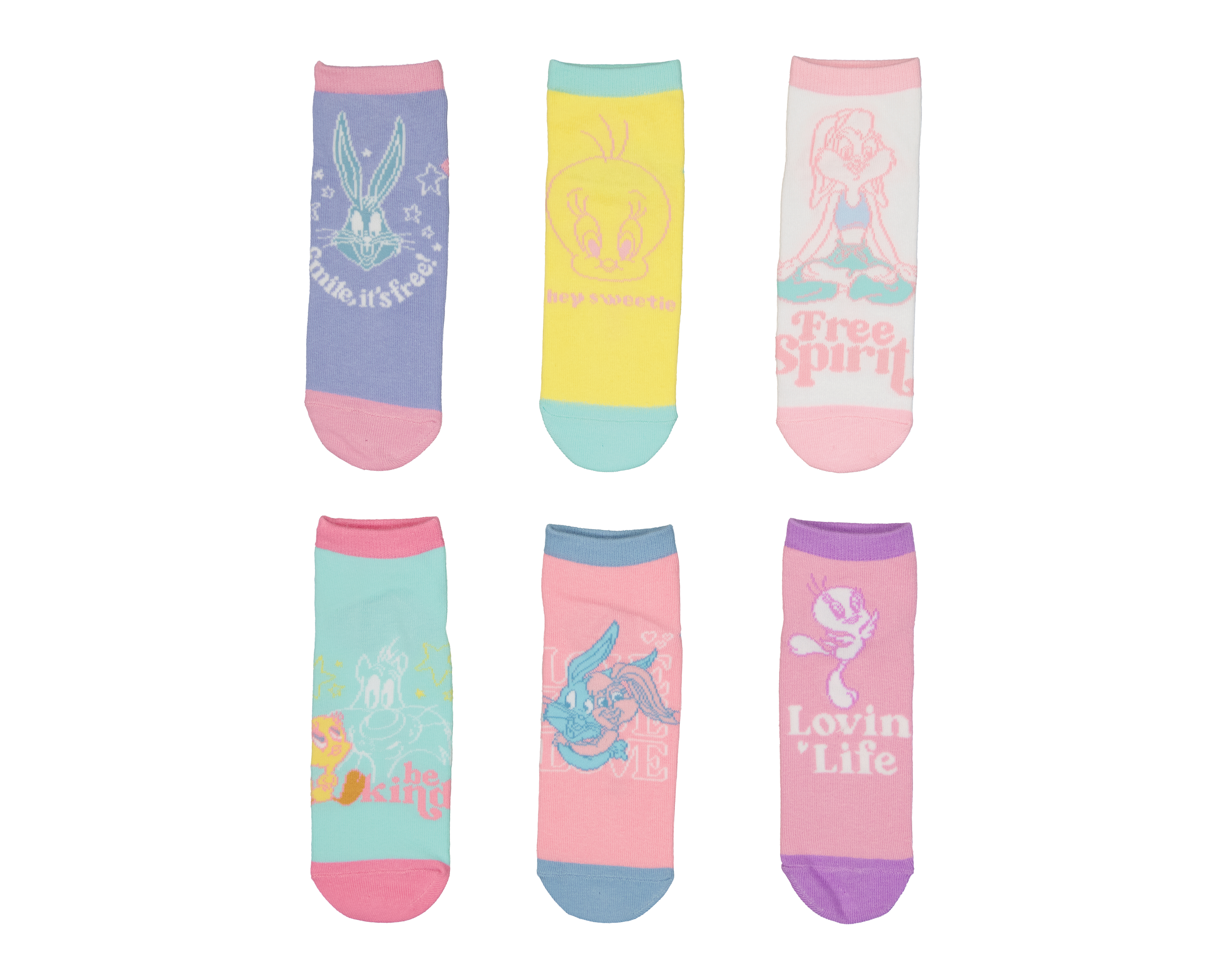 Foto 1 | Foto 1 | Calcetines Looney Tunes para Mujer 6 Pares