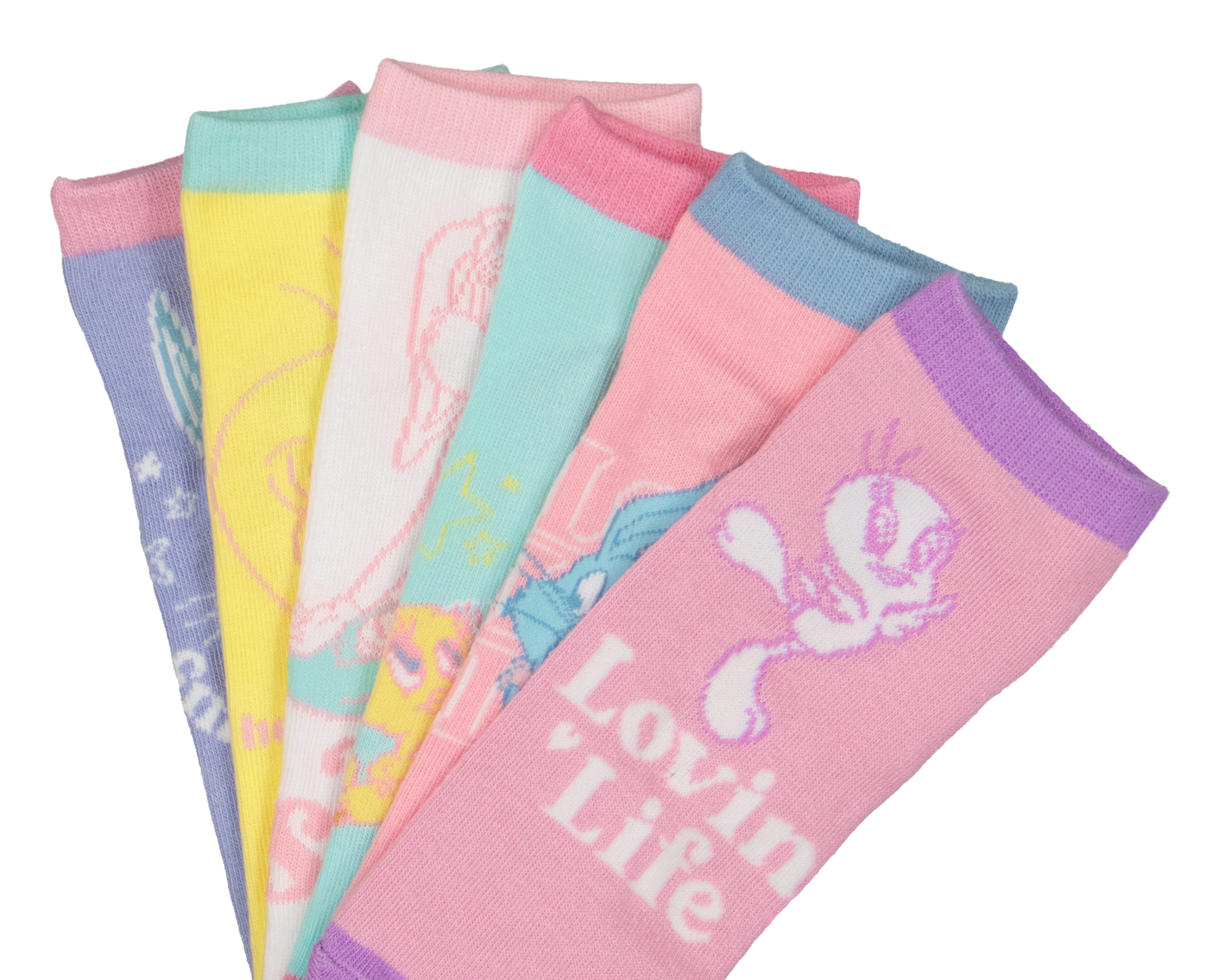 Foto 3 pulgar | Foto 2 | Calcetines Looney Tunes para Mujer 6 Pares