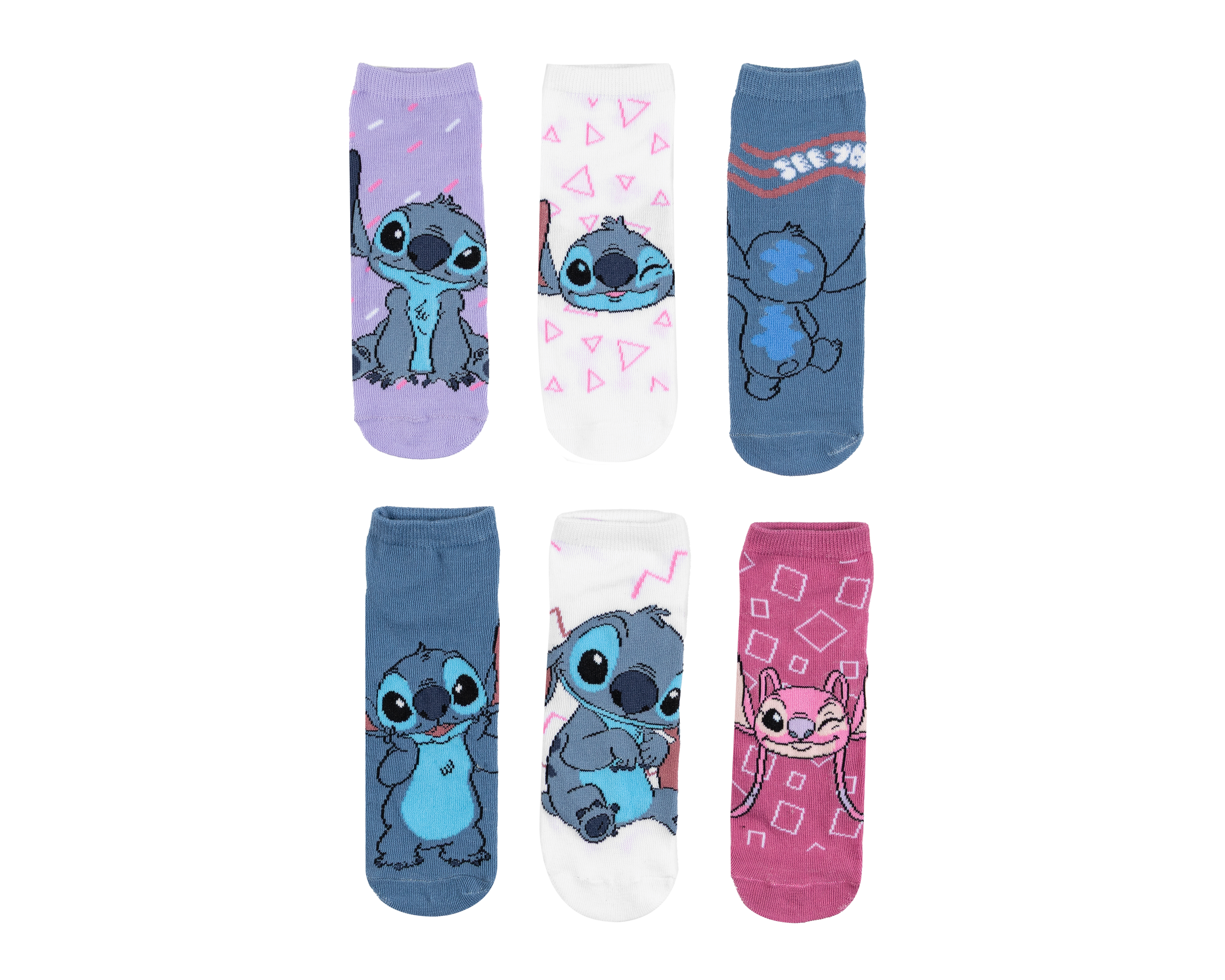 Foto 2 pulgar | Foto 1 | Calcetas Disney Lilo & Stitch para Mujer 6 Pares
