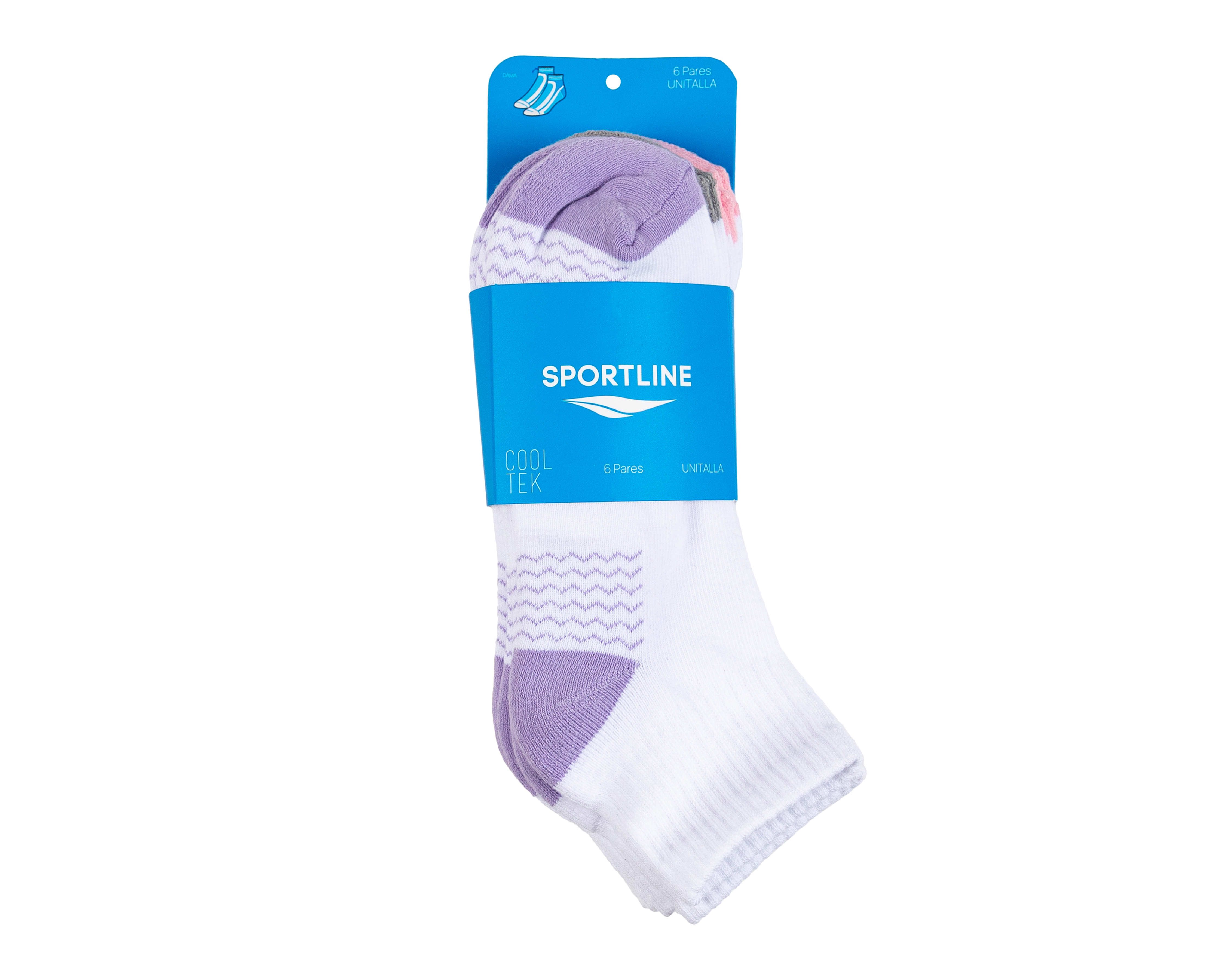 Foto 4 pulgar | Foto 3 | Calcetas Deportivas Sportline para Mujer 6 Pares