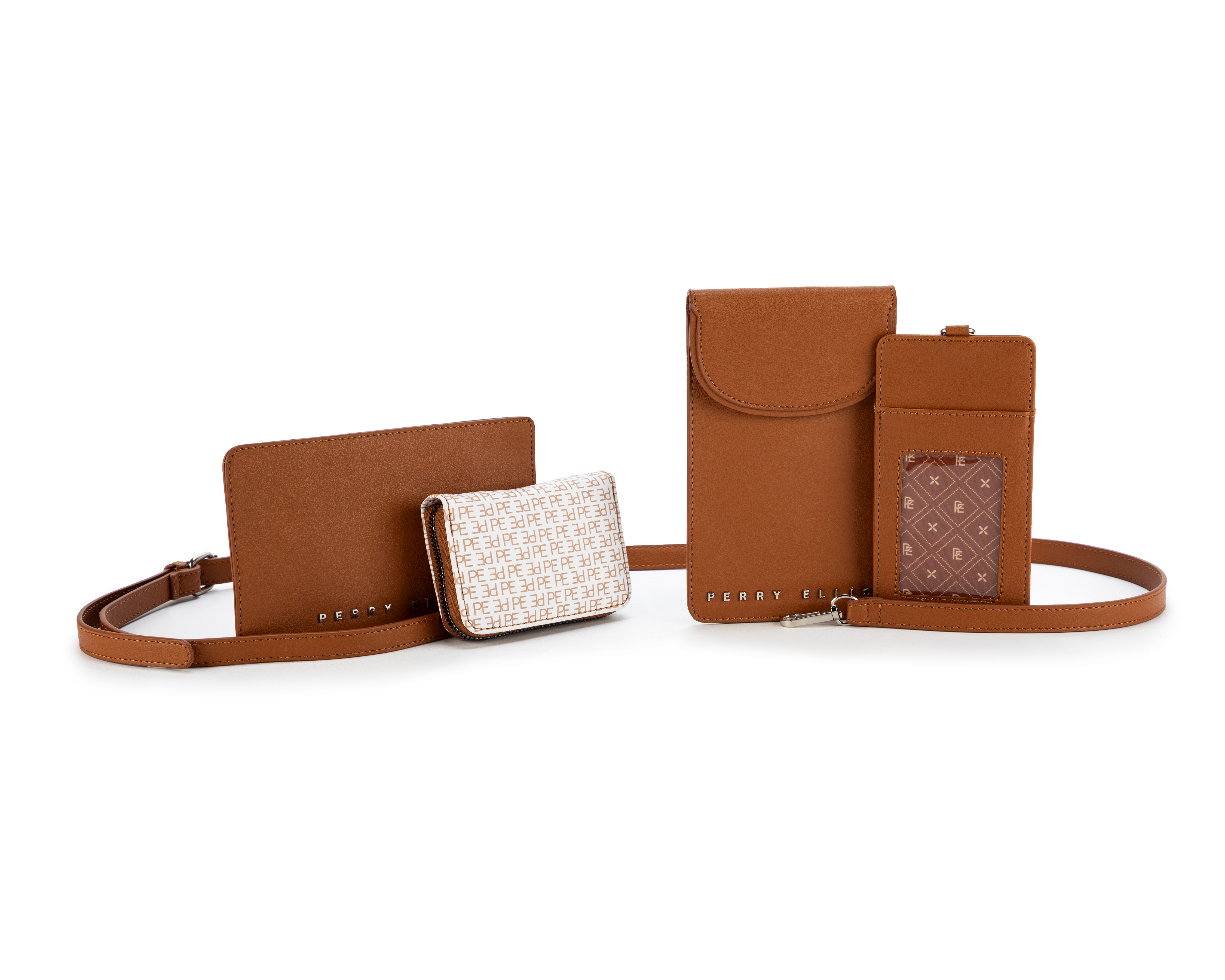 Foto 2 pulgar | Foto 1 | Set de Cartera para Mujer Perry Ellis Camel 5 Piezas