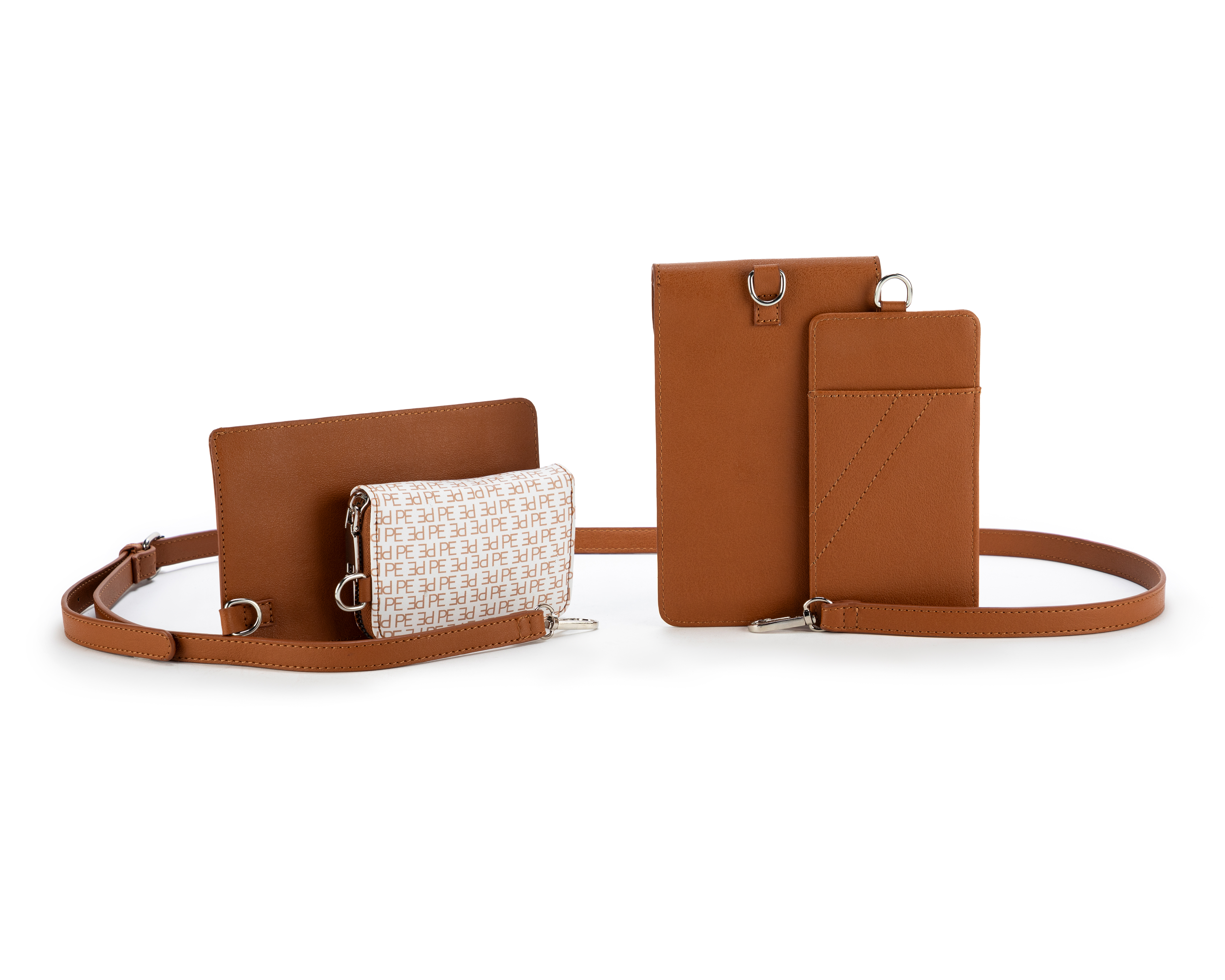 Foto 4 pulgar | Foto 3 | Set de Cartera para Mujer Perry Ellis Camel 5 Piezas