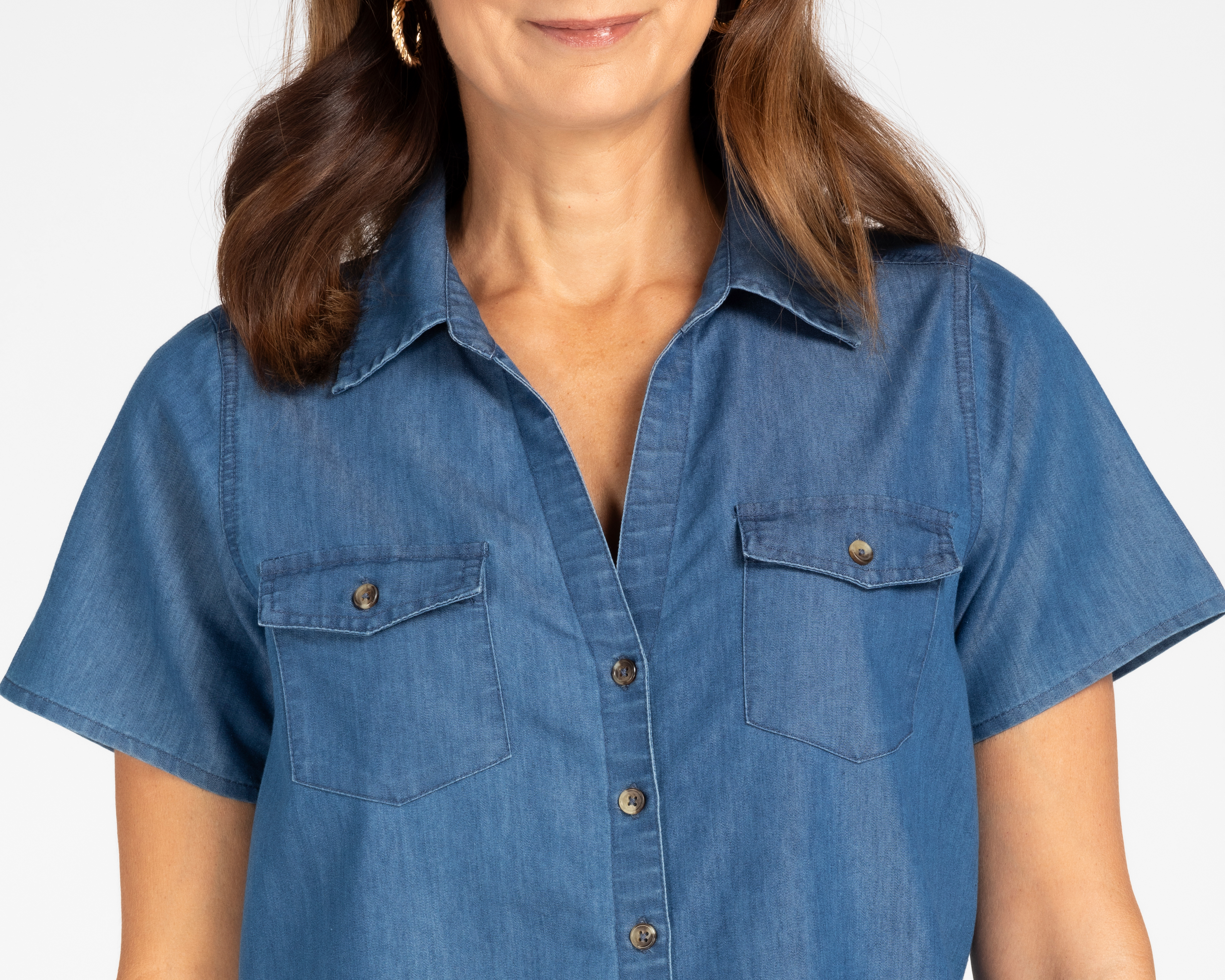 Foto 5 | Foto 5 | Vestido Lady Sun Casual Tipo Mezclilla Cuello Americano con Botones