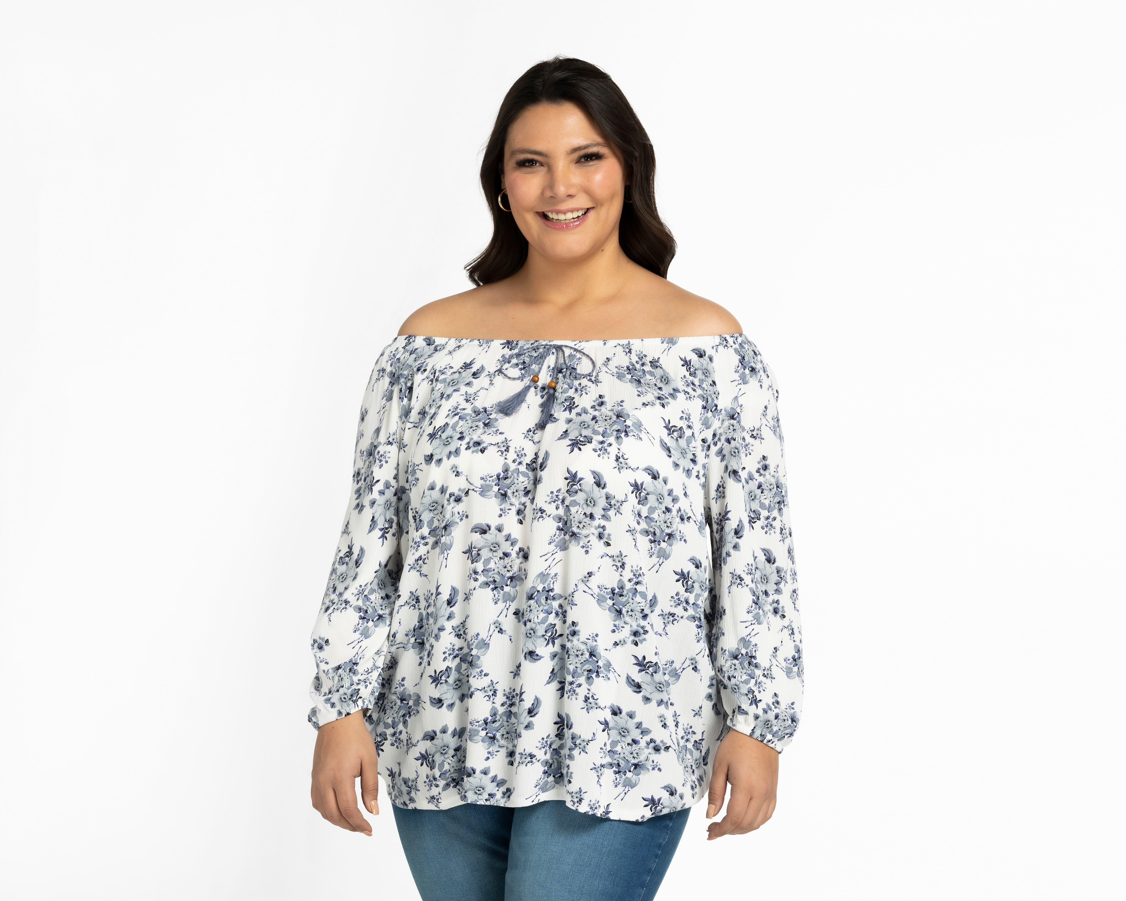 Blusa Lady Sun Manga 3/4 con Estampado Floral