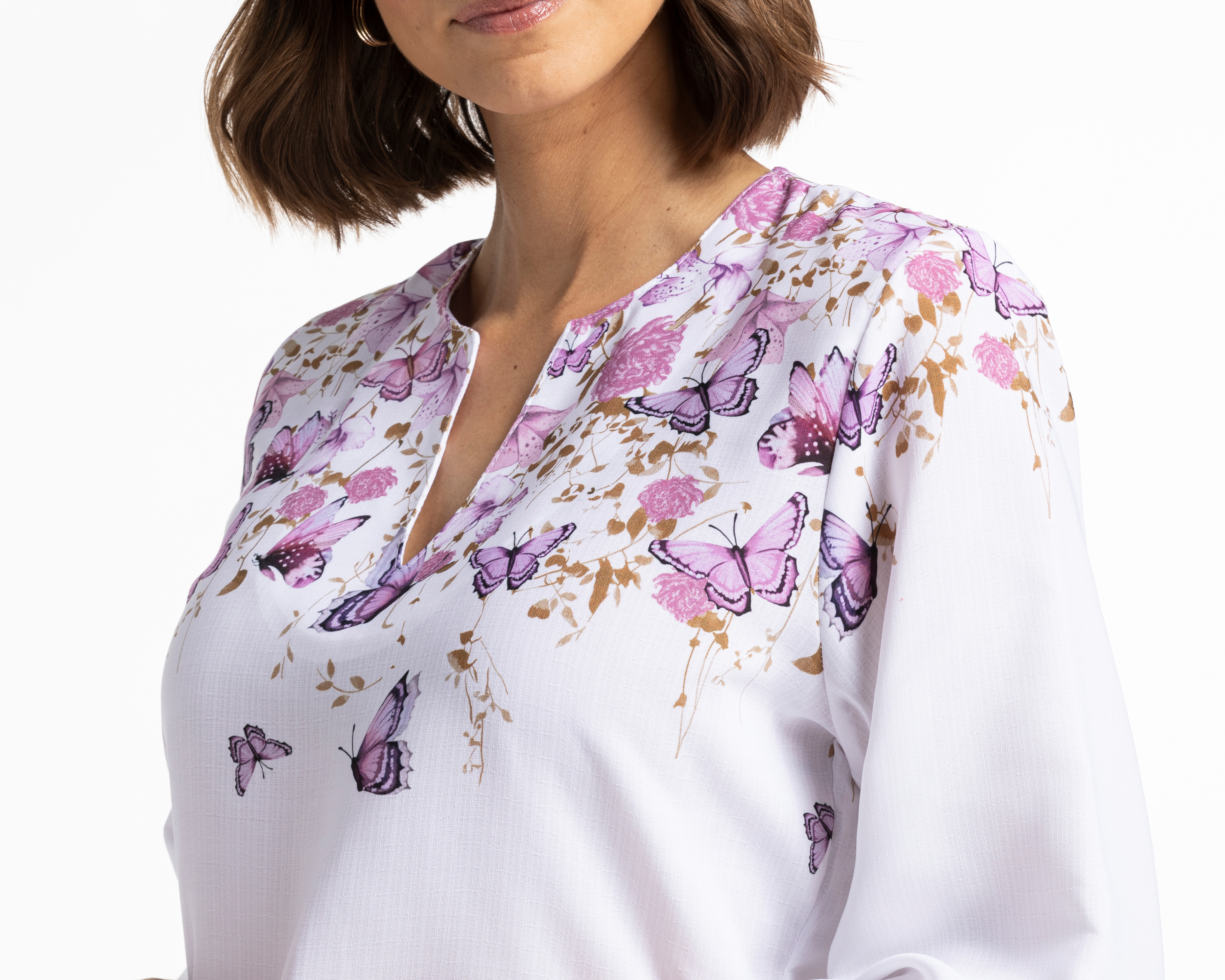 Foto 4 pulgar | Foto 3 | Blusa Paloma Manga 3/4 con Cuello V