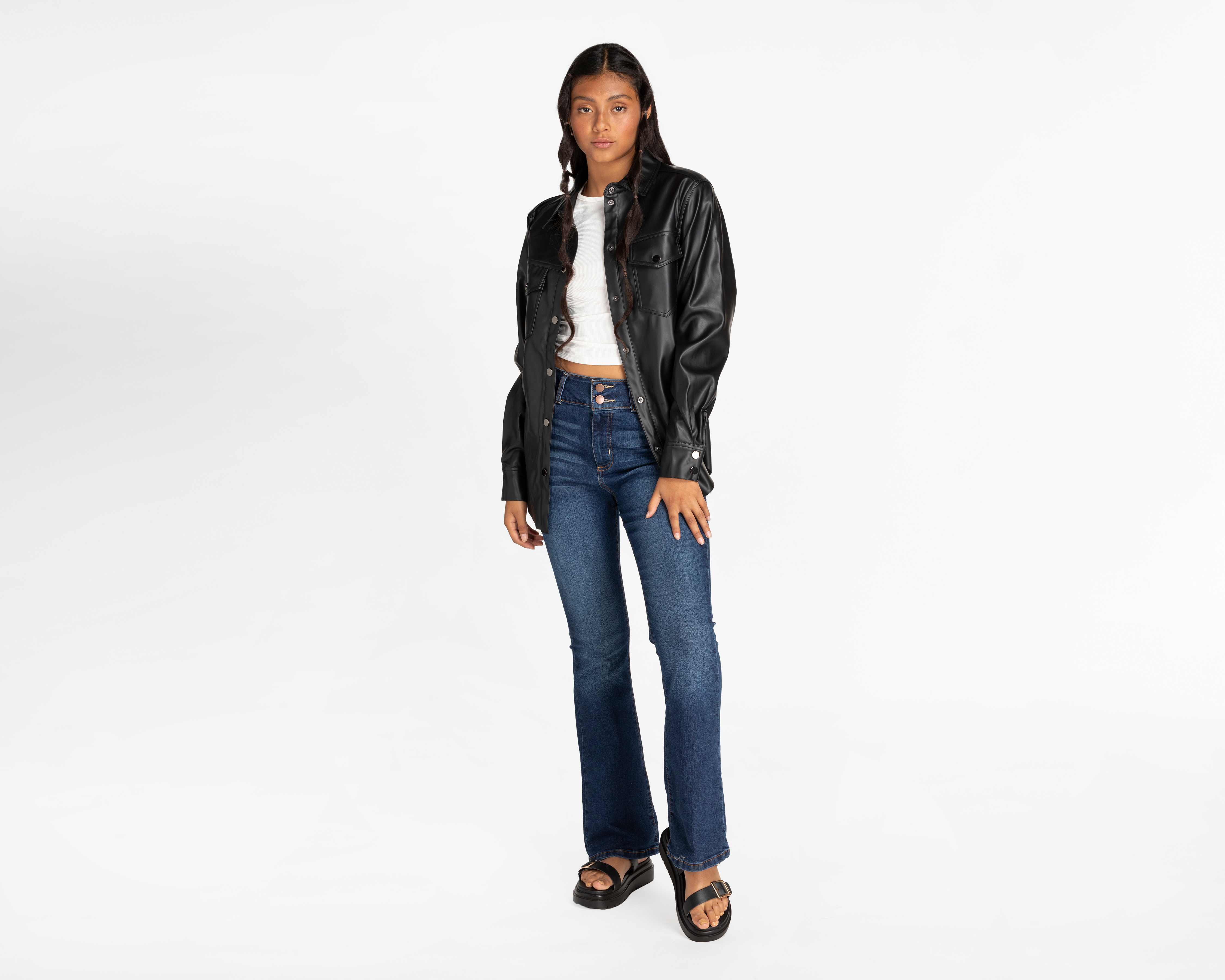 Foto 3 pulgar | Foto 2 | Jeans Flare Thinner para Mujer