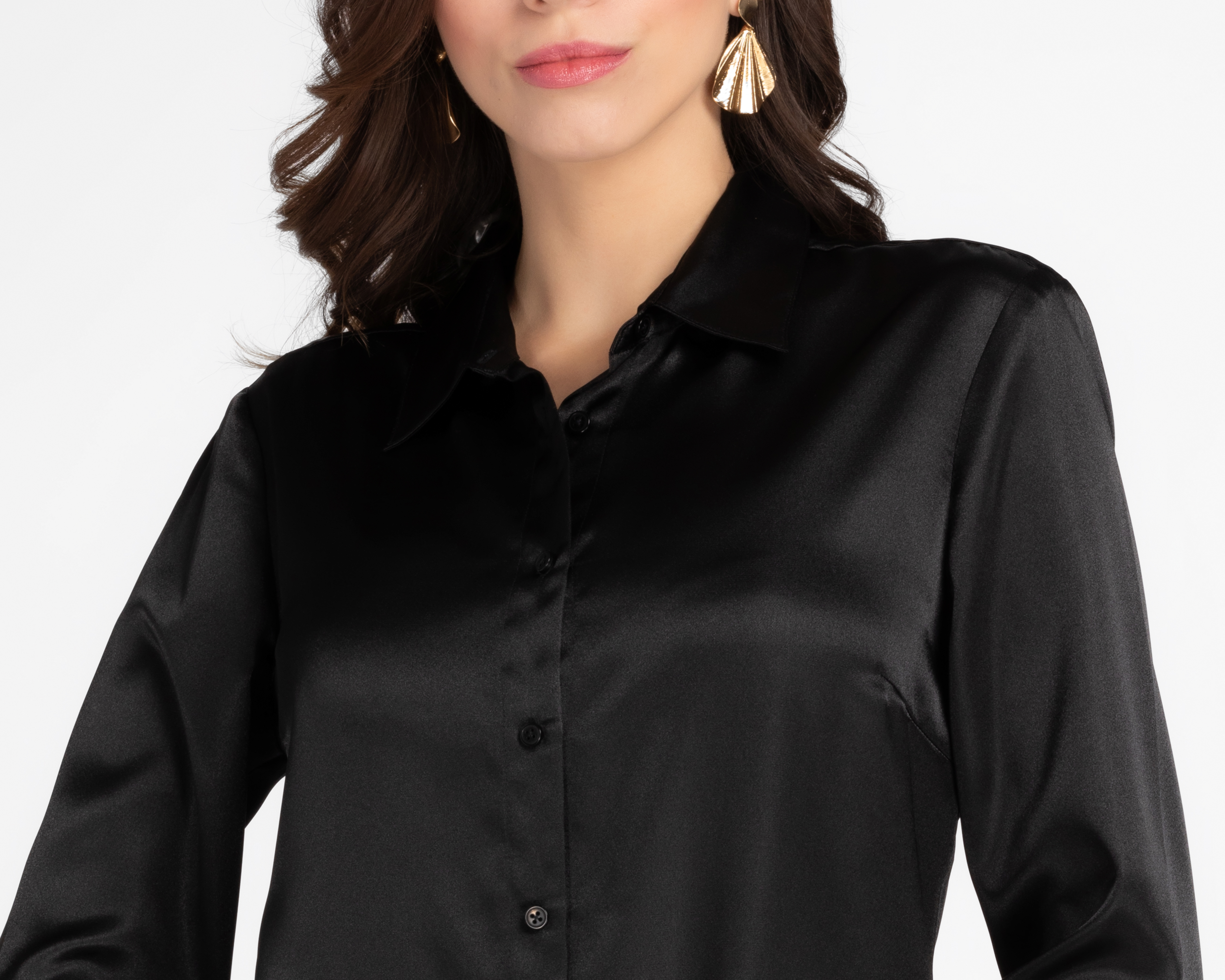 Foto 4 | Foto 4 | Camisa Jennifer Lopez Negra Manga Larga